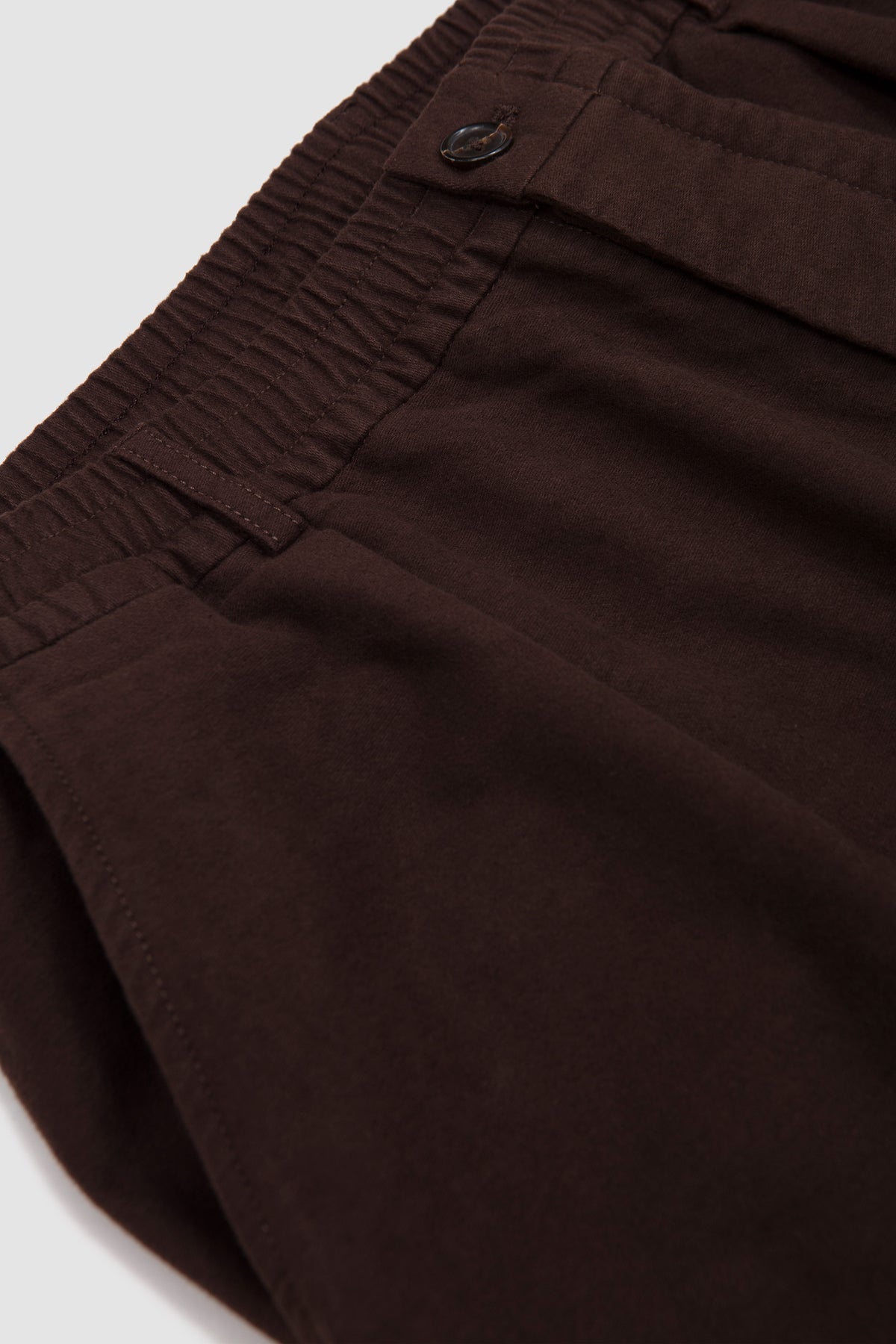 Pleated Track Pant Confort Moleskin Brown_2