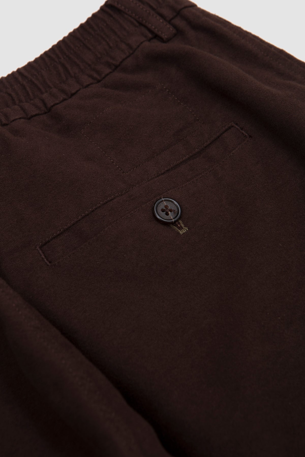Pleated Track Pant Confort Moleskin Brown_3