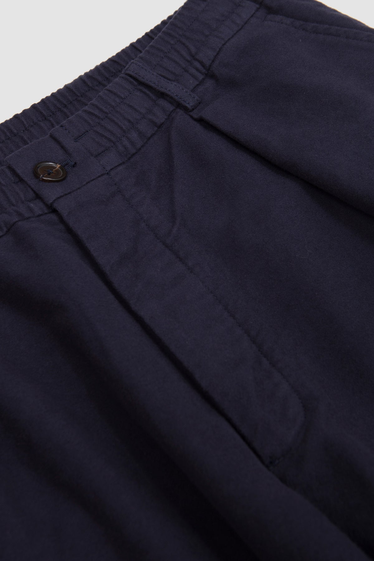 Pleated Track Pant Confort Moleskin Navy_2