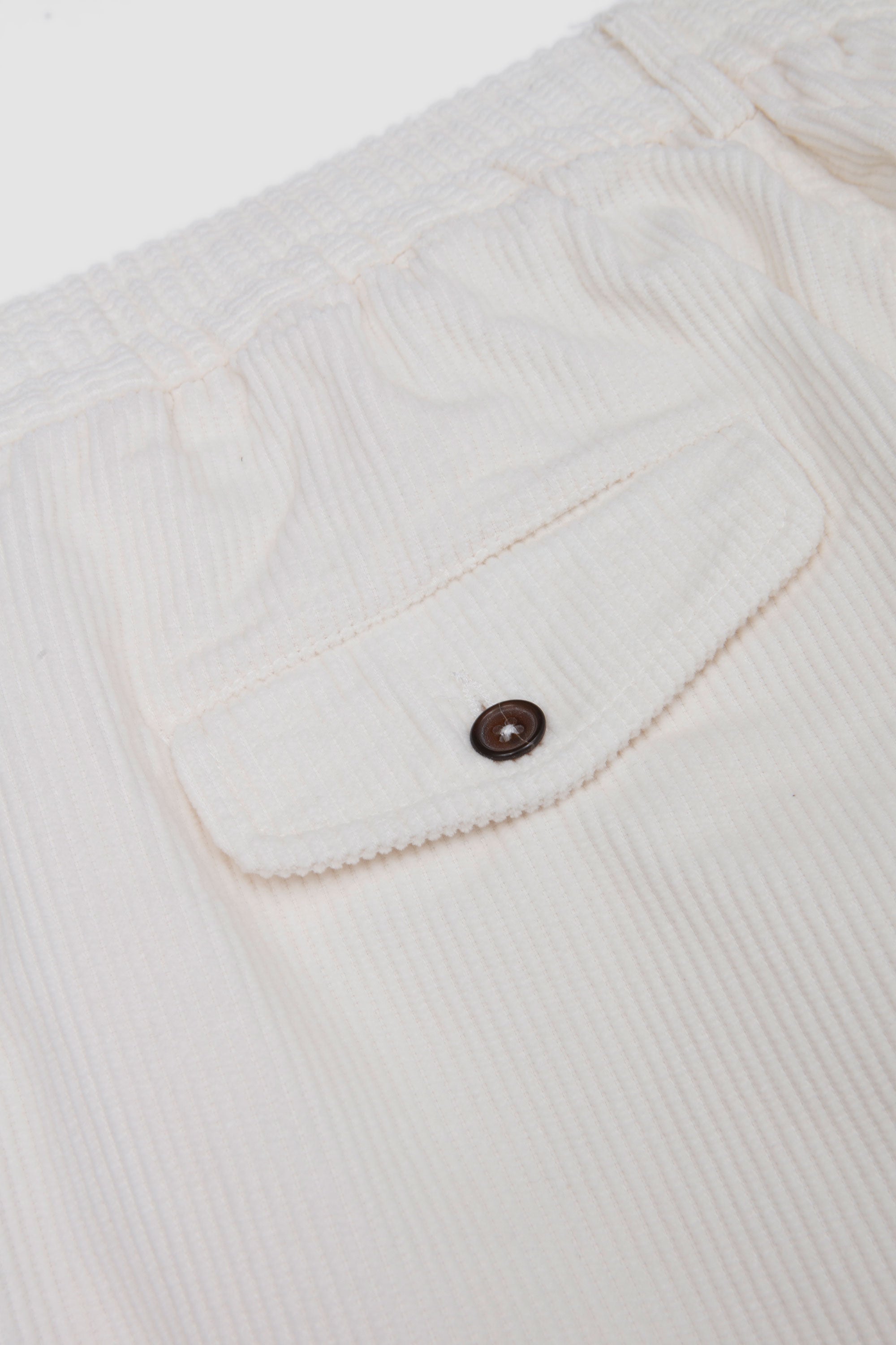 Pleated Track Pant Cord Ecru