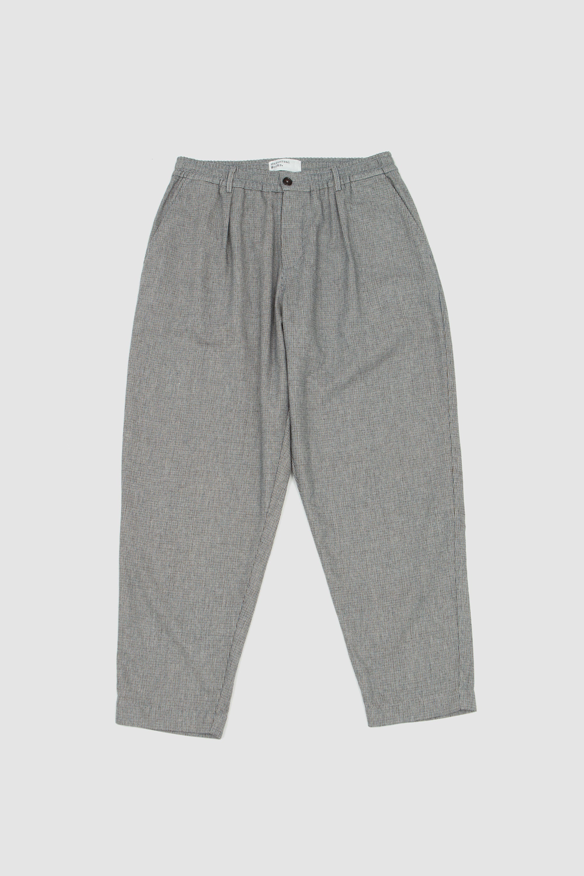 Pleated Track Pant Leon Tweed Grey