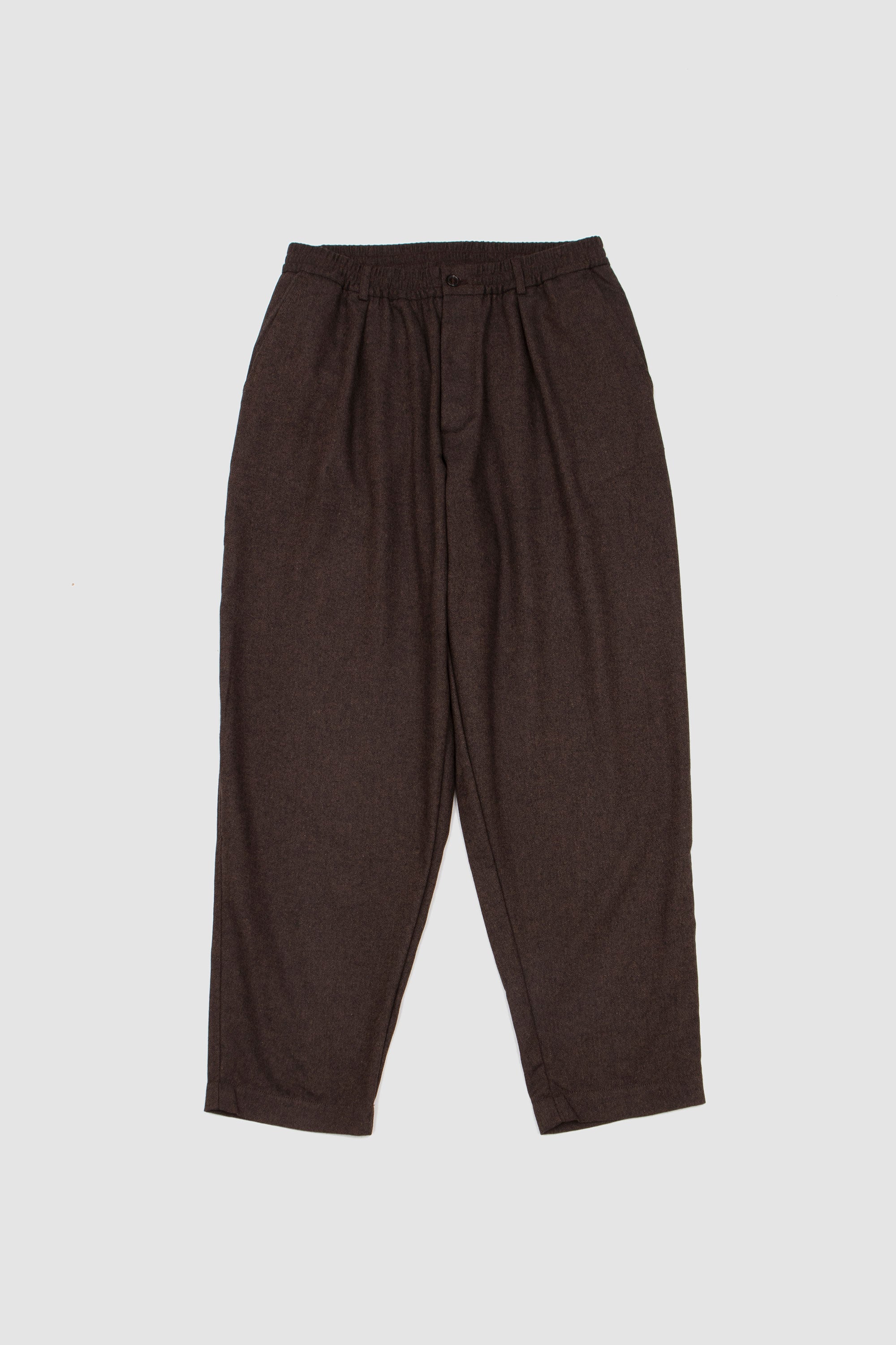 Pleated Track Pant Rec. It. Tweed Brown