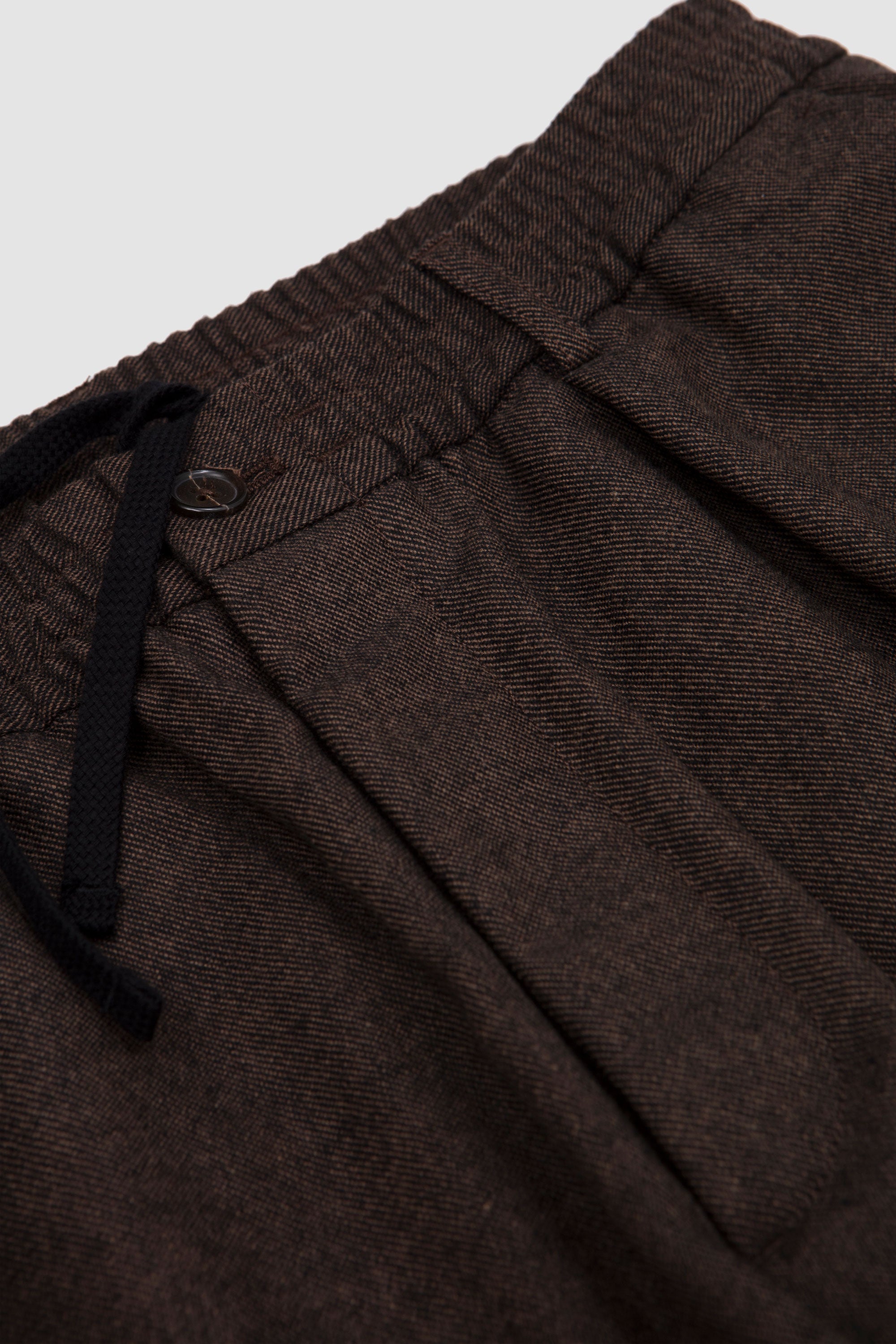 Pleated Track Pant Rec. It. Tweed Brown_2