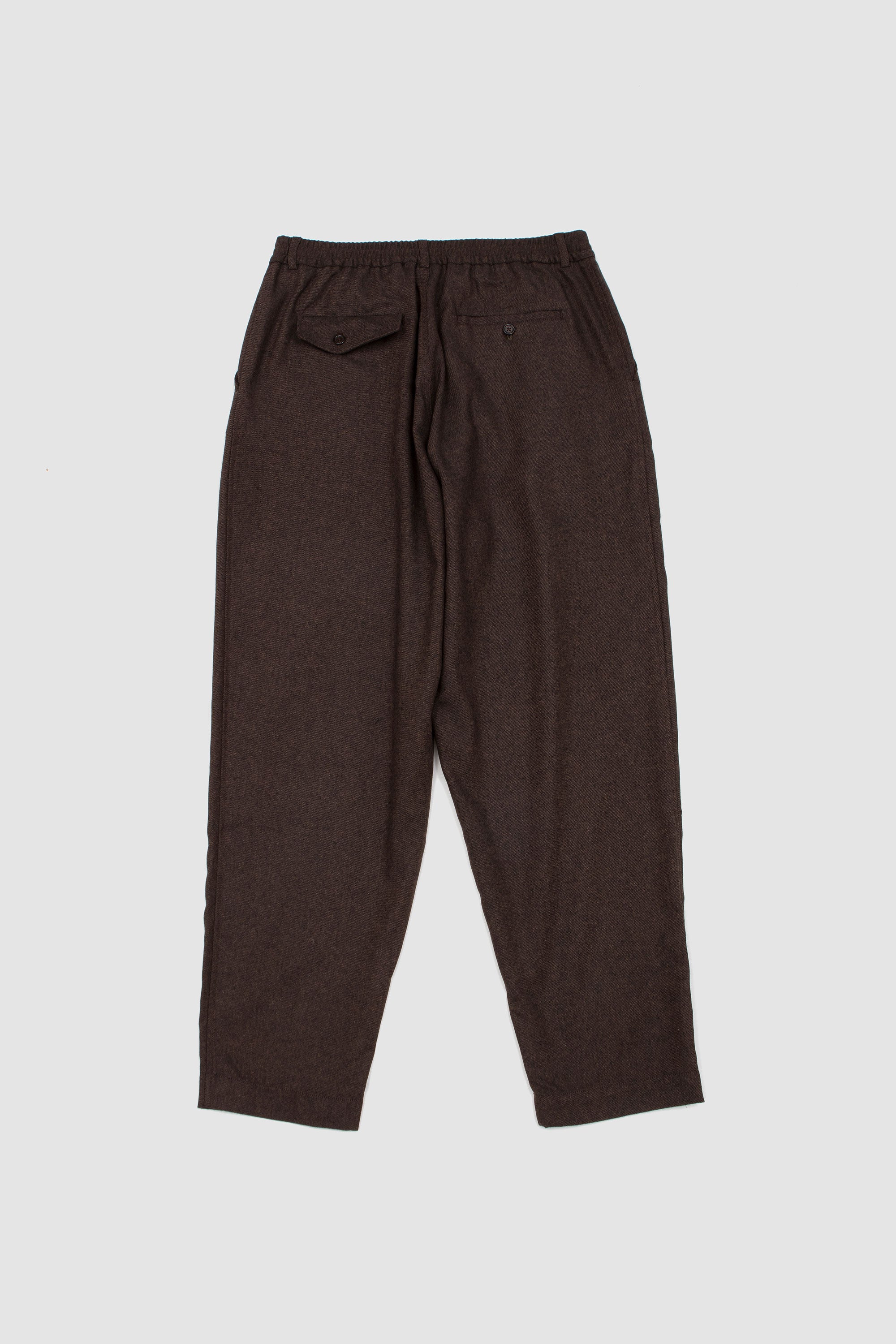 Pleated Track Pant Rec. It. Tweed Brown_4