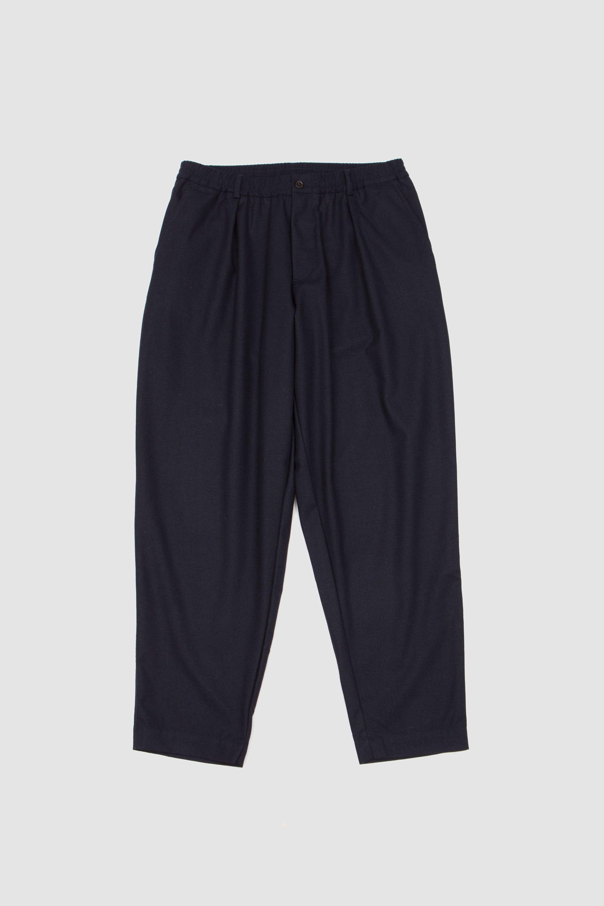 Pleated Track Pant Rec. It. Tweed Navy_1
