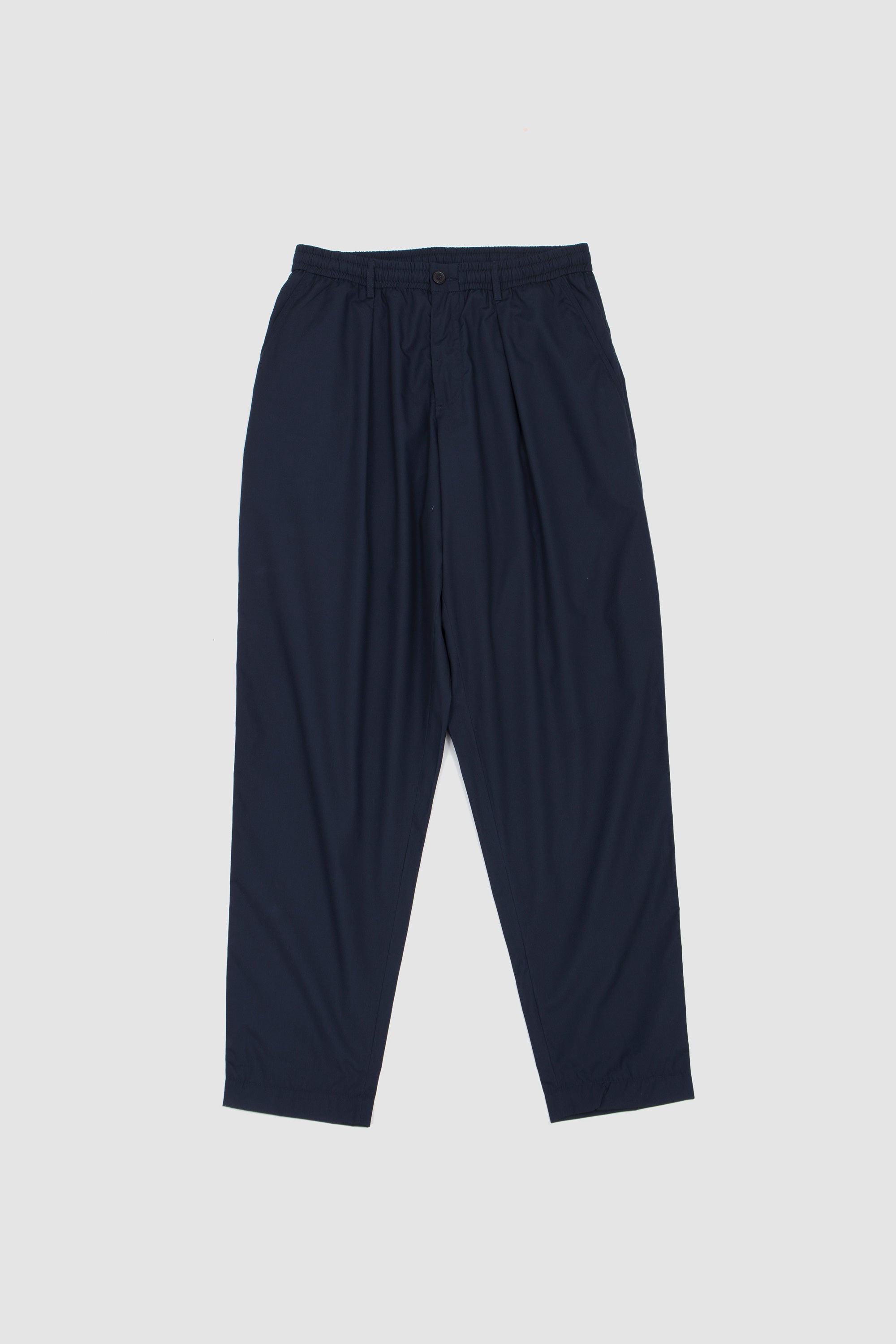Pleated Track Pant Rec. Poly Tech Navy