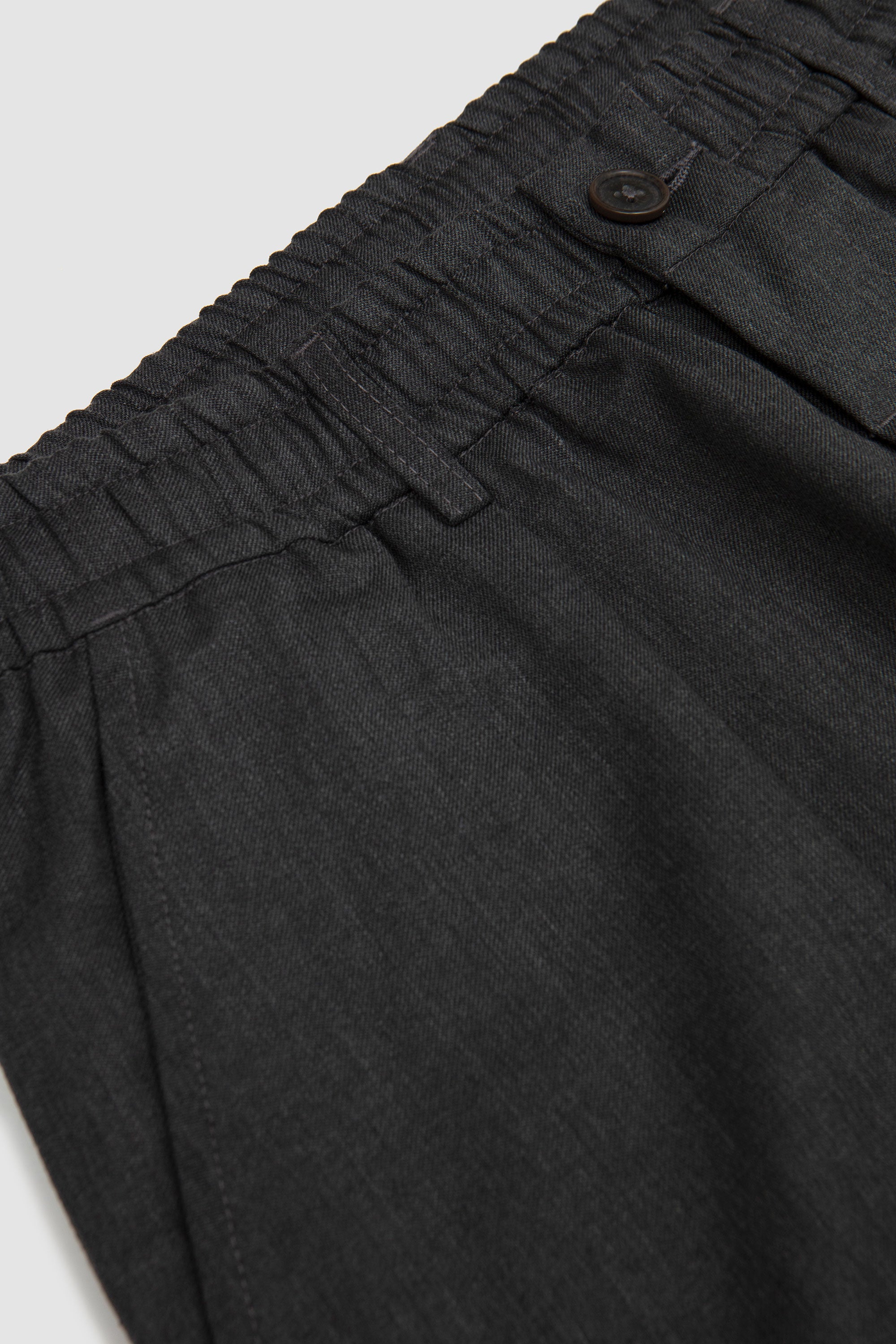 Pleated Track Pant Travel Suiting Charcoal