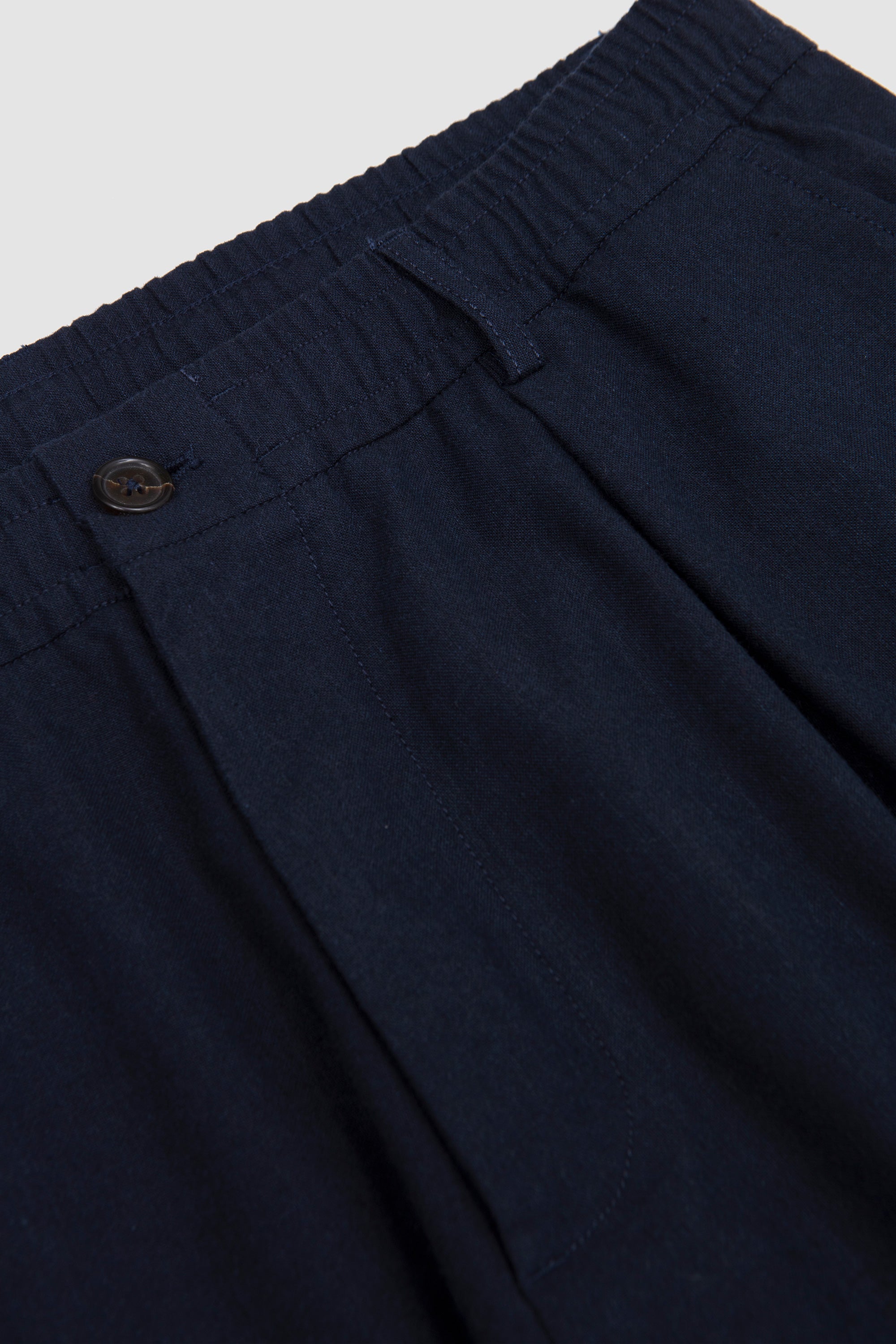 Pleated Track Pant Valencia Cotton Navy