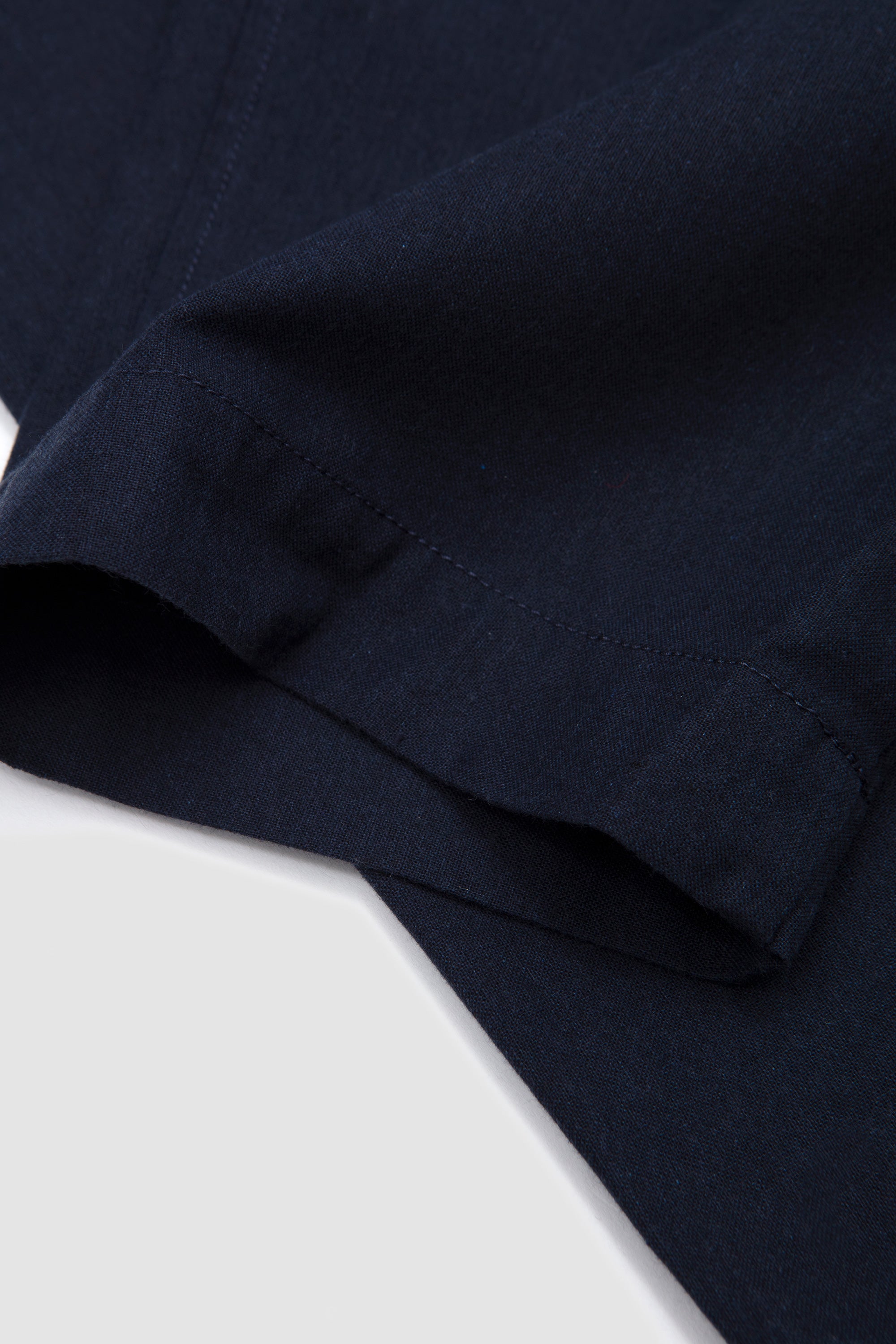 Pleated Track Pant Valencia Cotton Navy