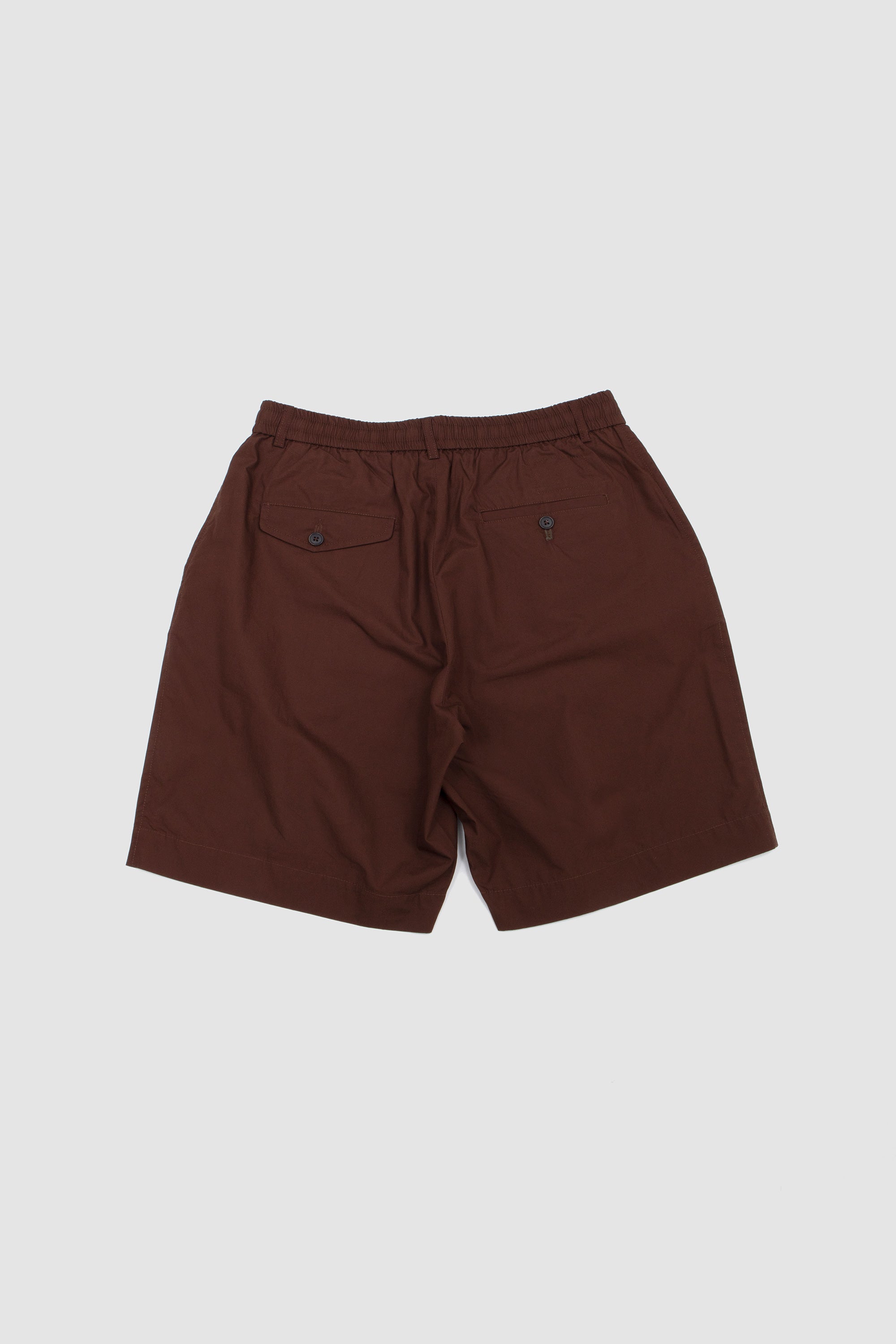 Pleated Track Short Peached Poplin Brown_4