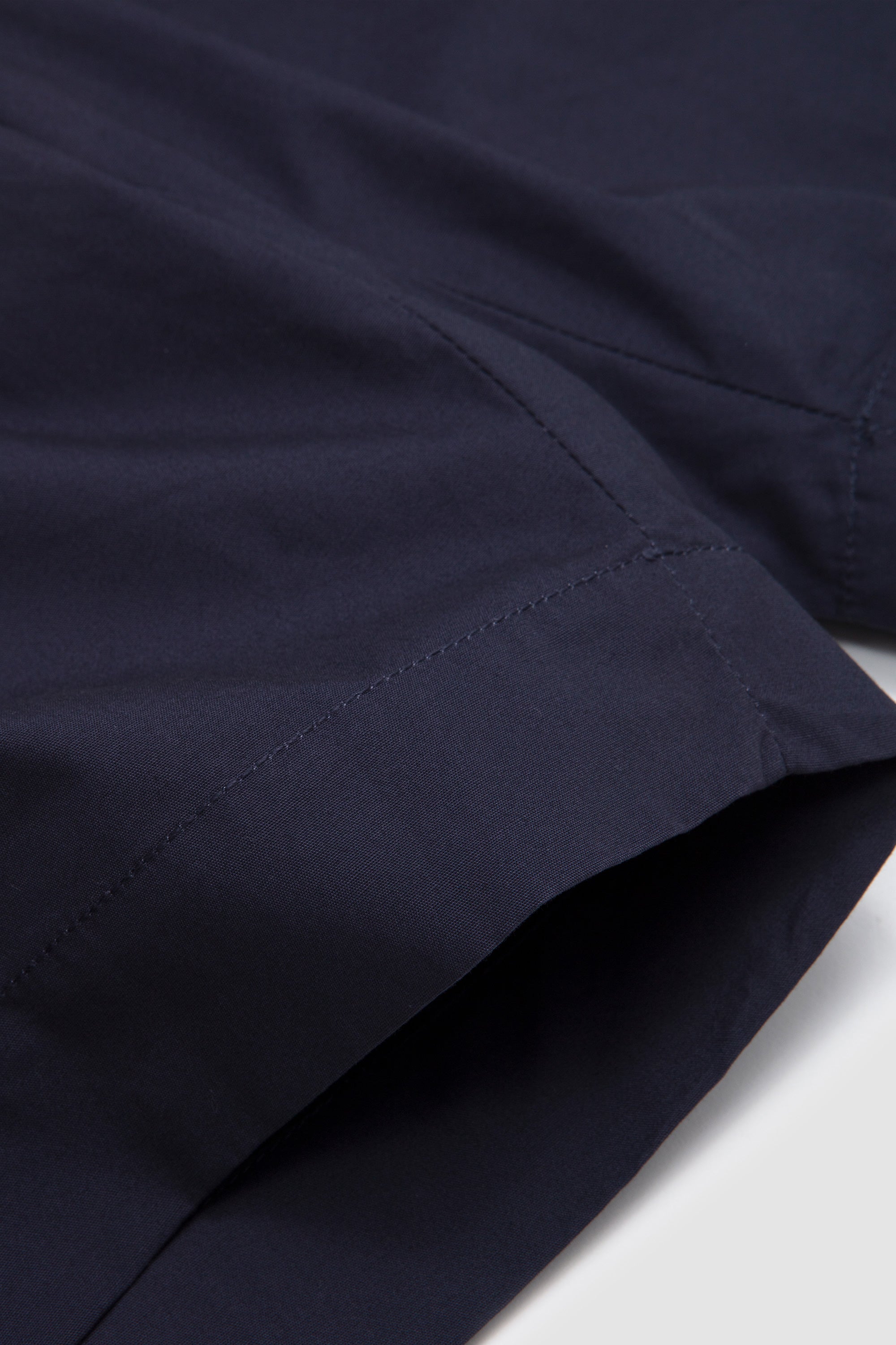 Pleated Track Short Peached Poplin Navy