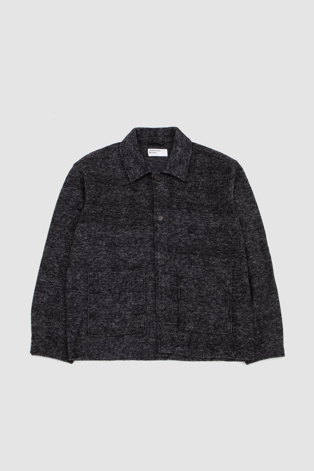 Rams Jacket Wool Mix Knit Grey Marl