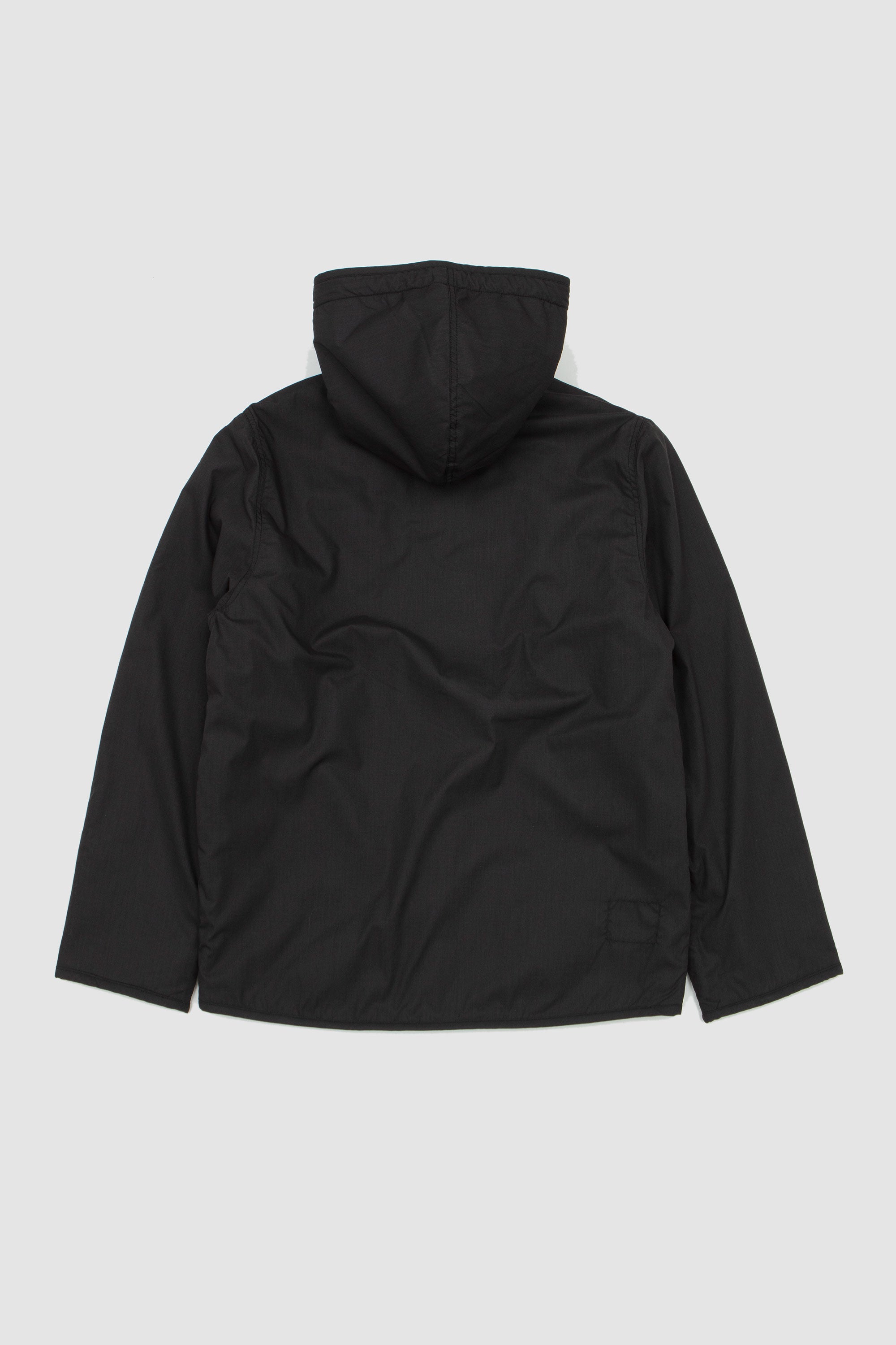 Reversible Simple Hooded Jacket Black/ Brown_4