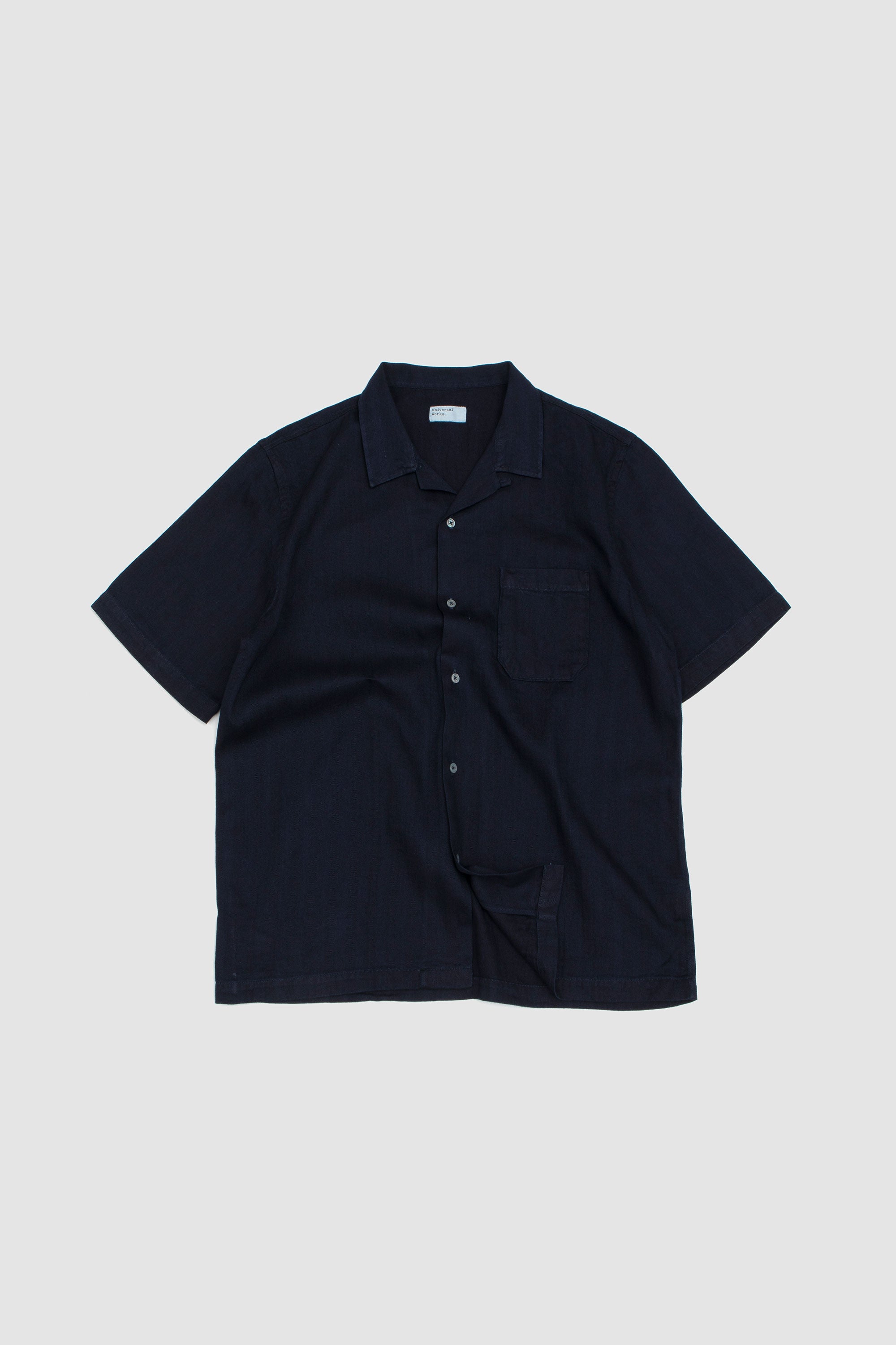 Road Herringbone Rec. Cotton Shirt Indigo