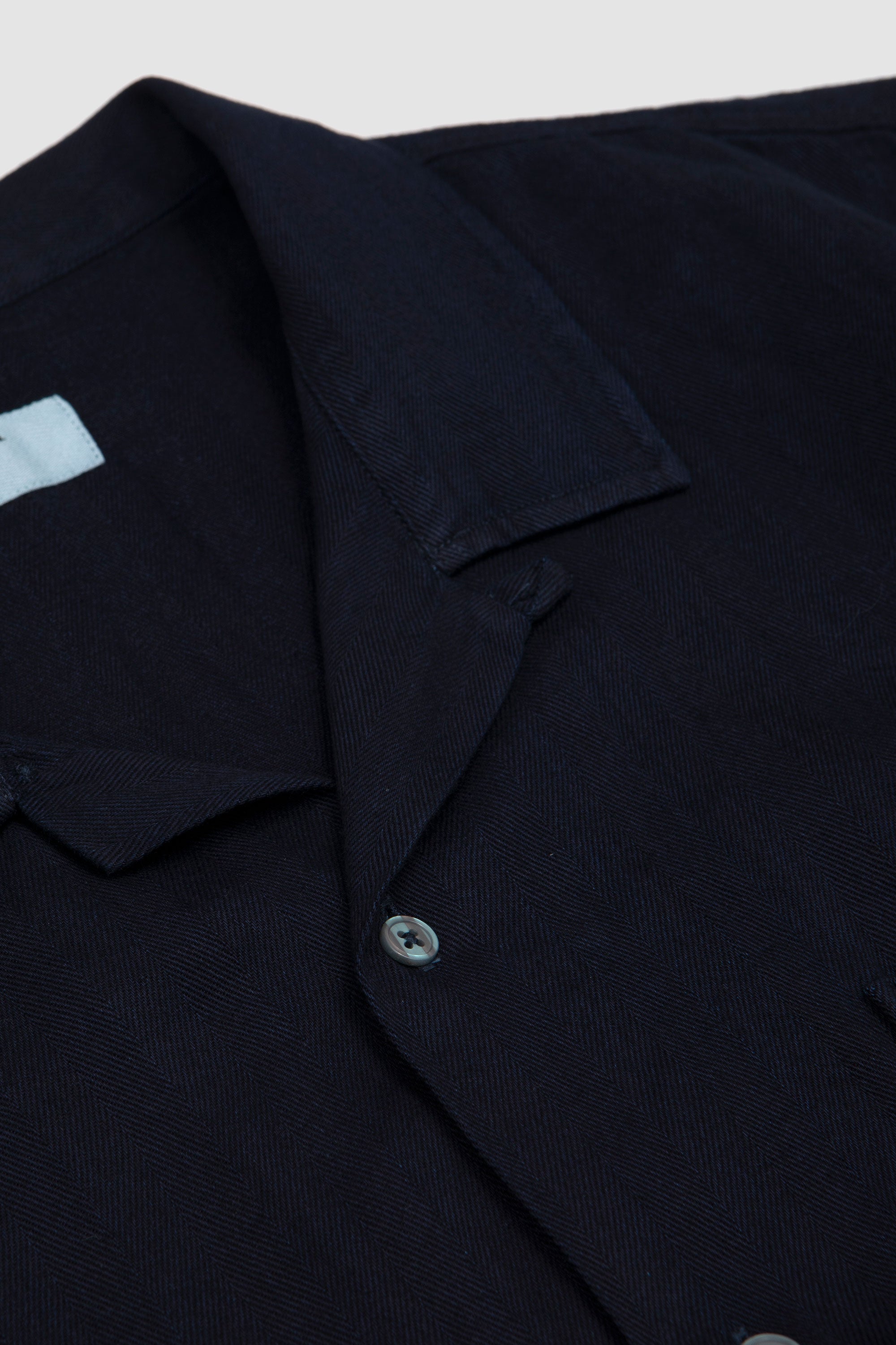 Road Herringbone Rec. Cotton Shirt Indigo_2