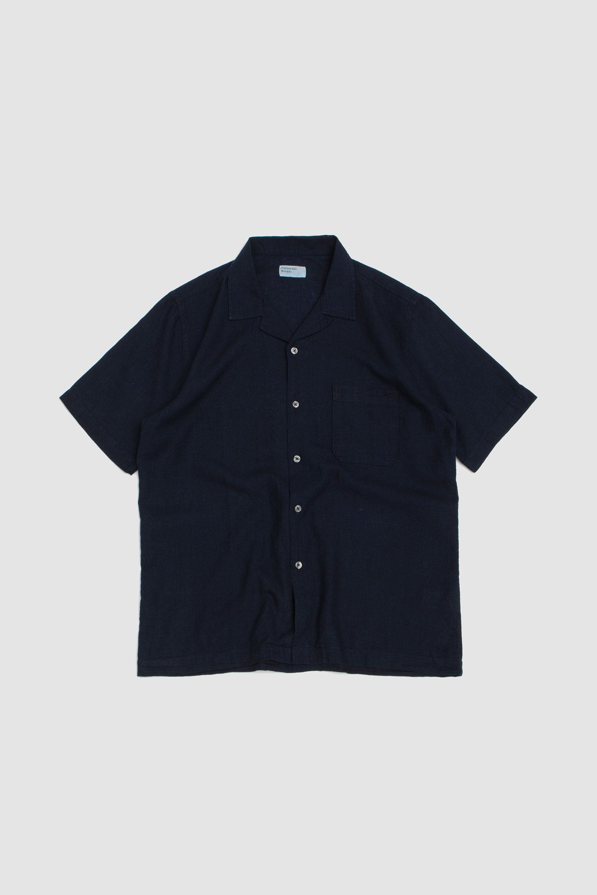 Road Ori Linen Mix Shirt Indigo