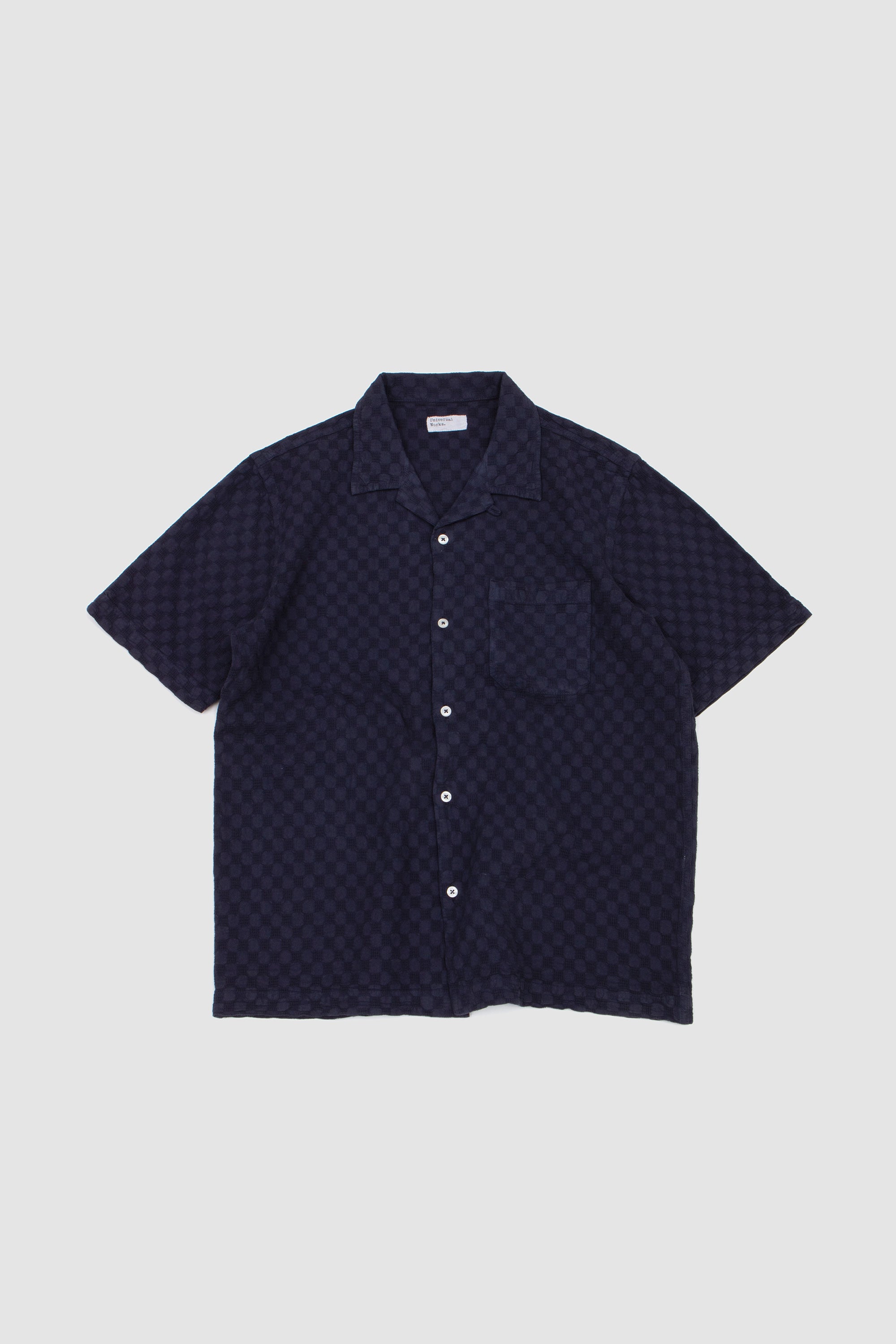 Road Shirt Dot Waffle Navy_1