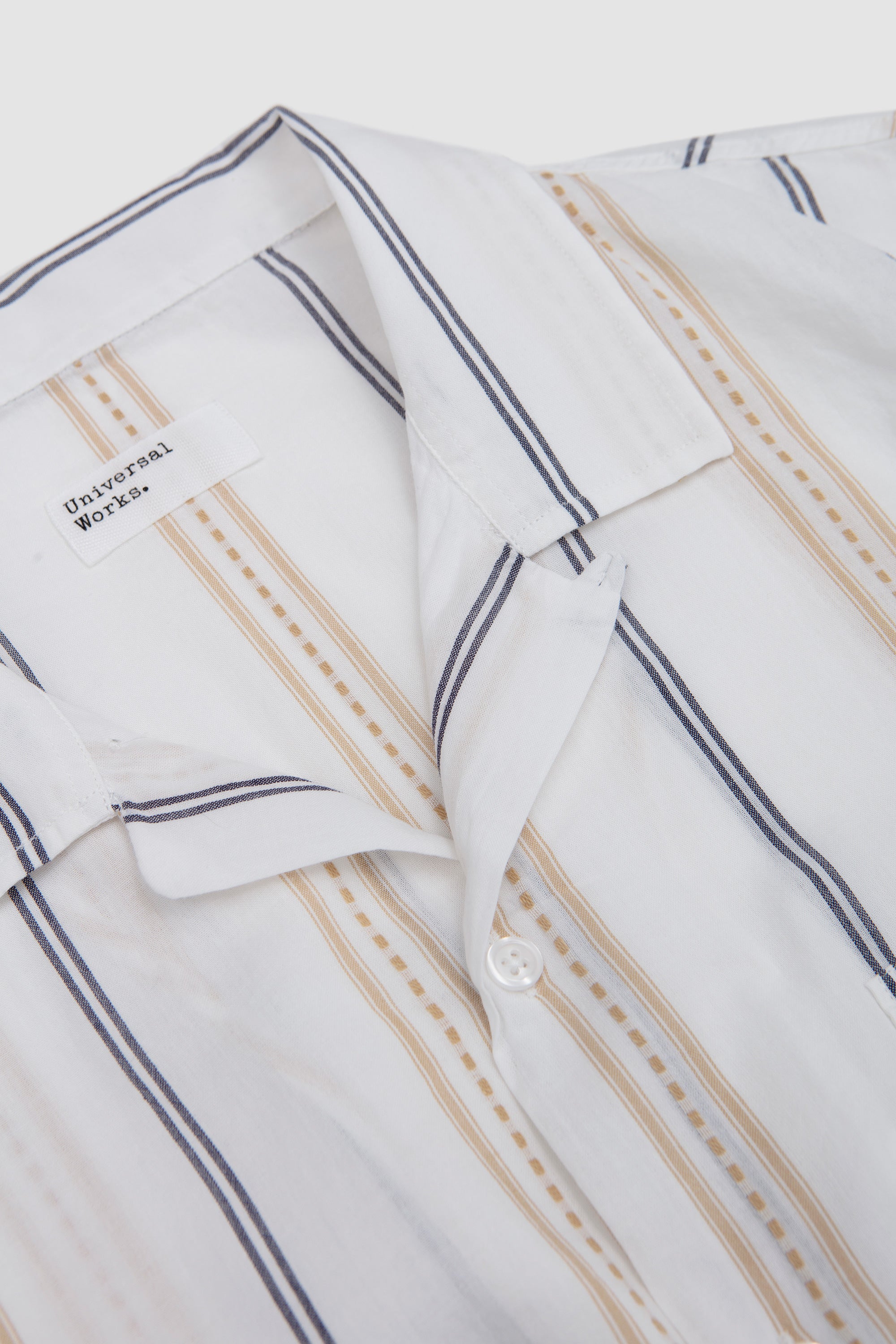 Road Shirt Hendrix Stripe Ecru/ Navy/ Sand_2