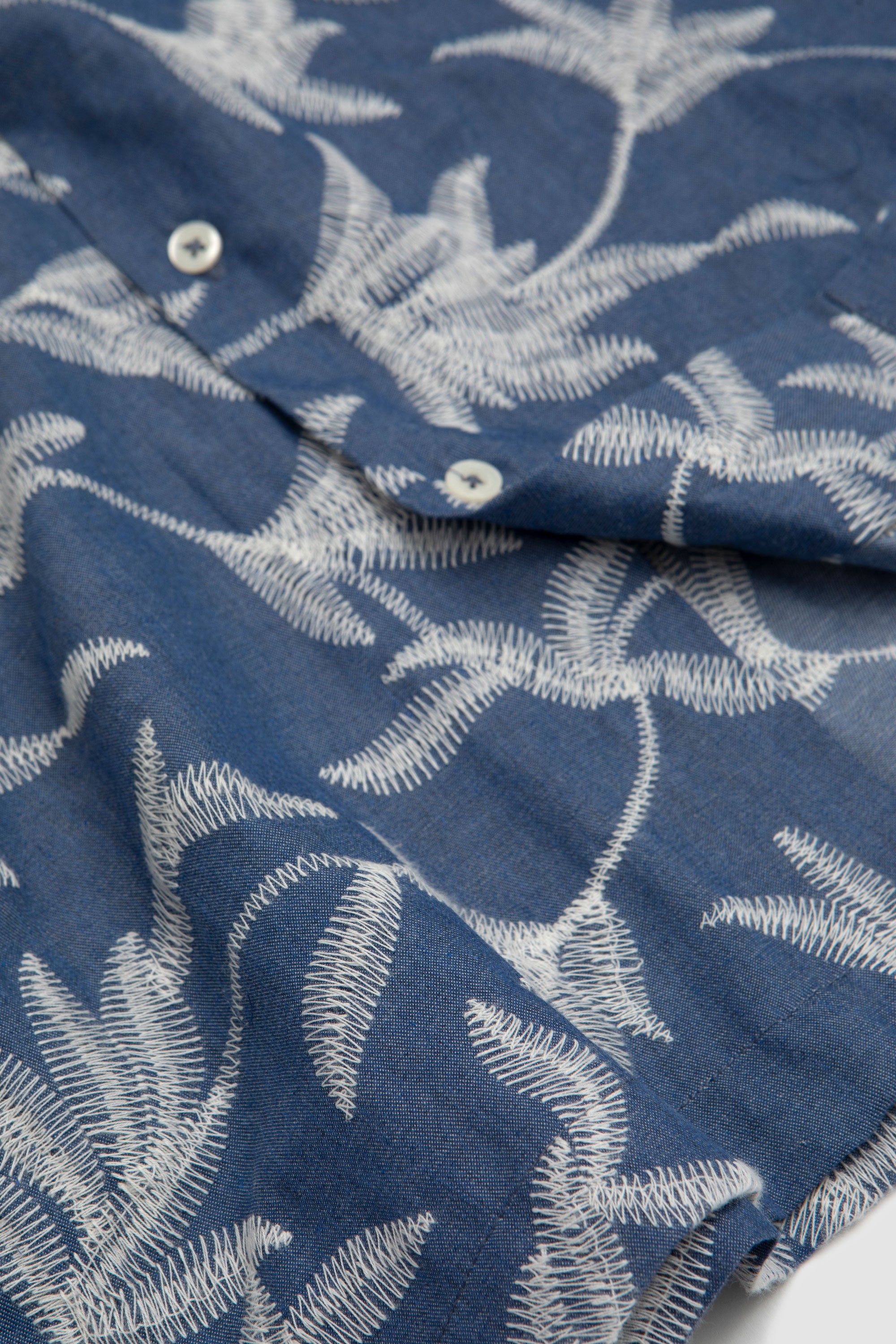 Road Summer Jungle Cotton Shirt Indigo