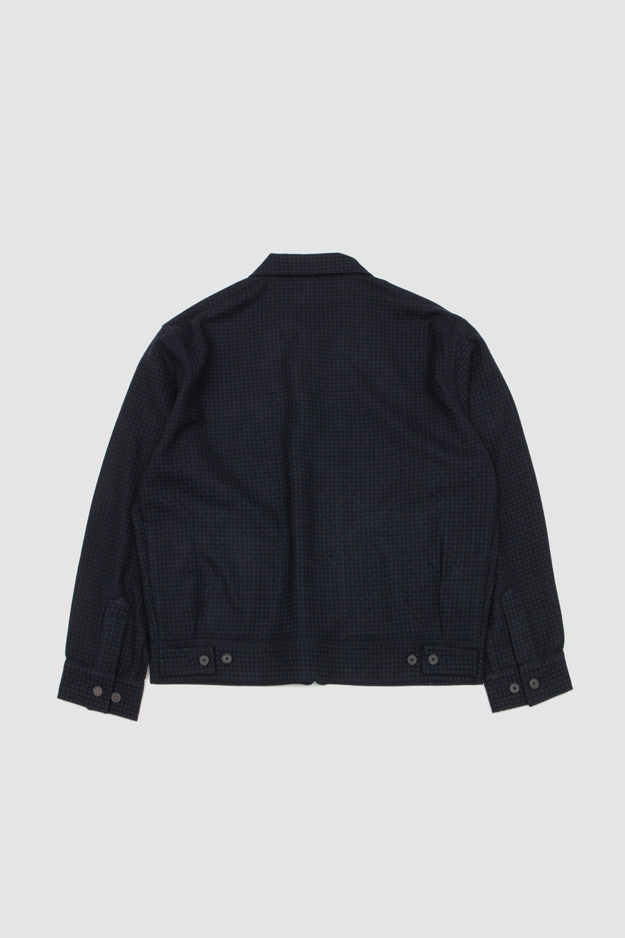 Rose Bowl Jacket Dot Print Flannel Navy_4