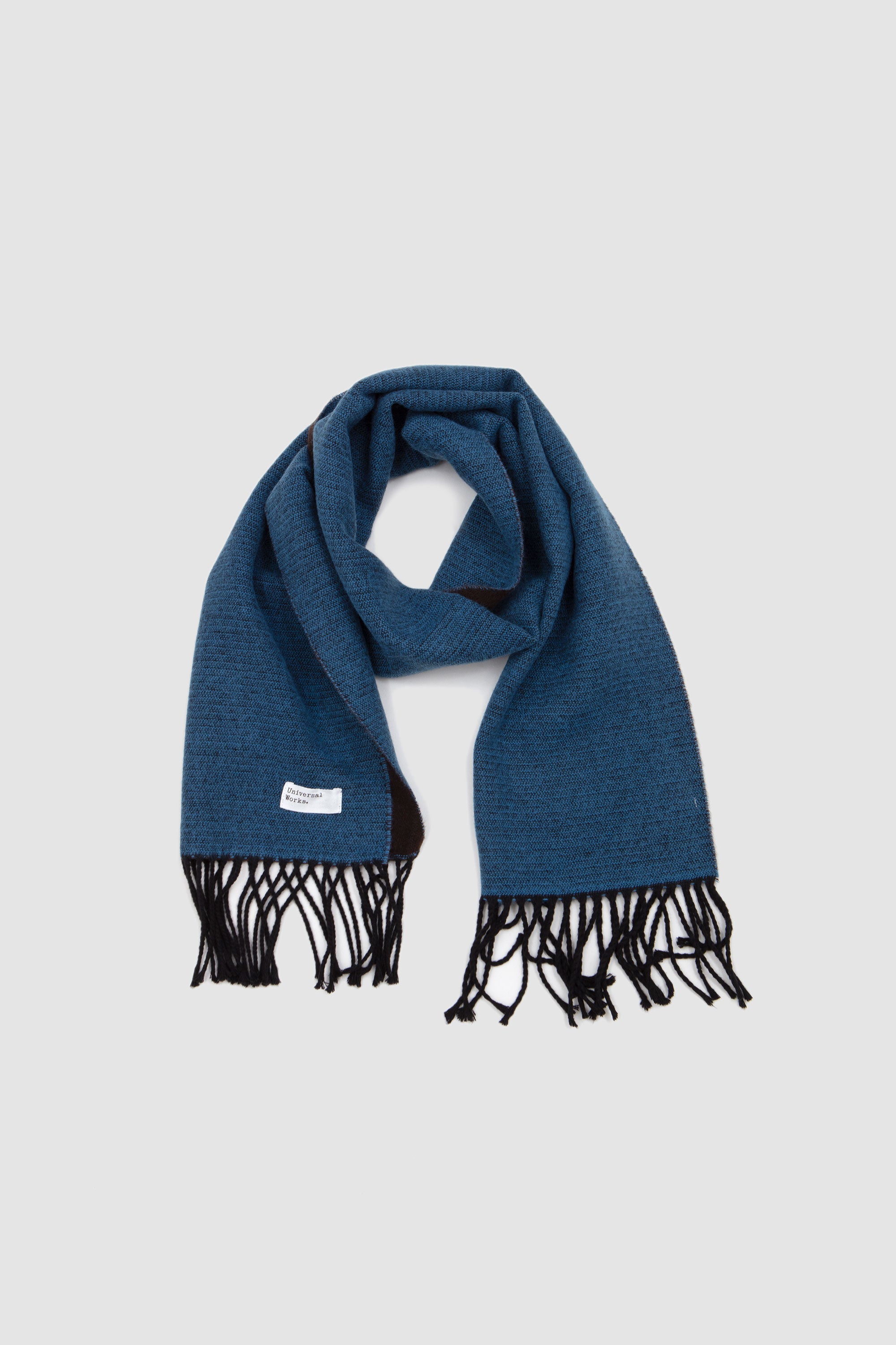 Scarf Double Sided Light Blue/ Brown_2