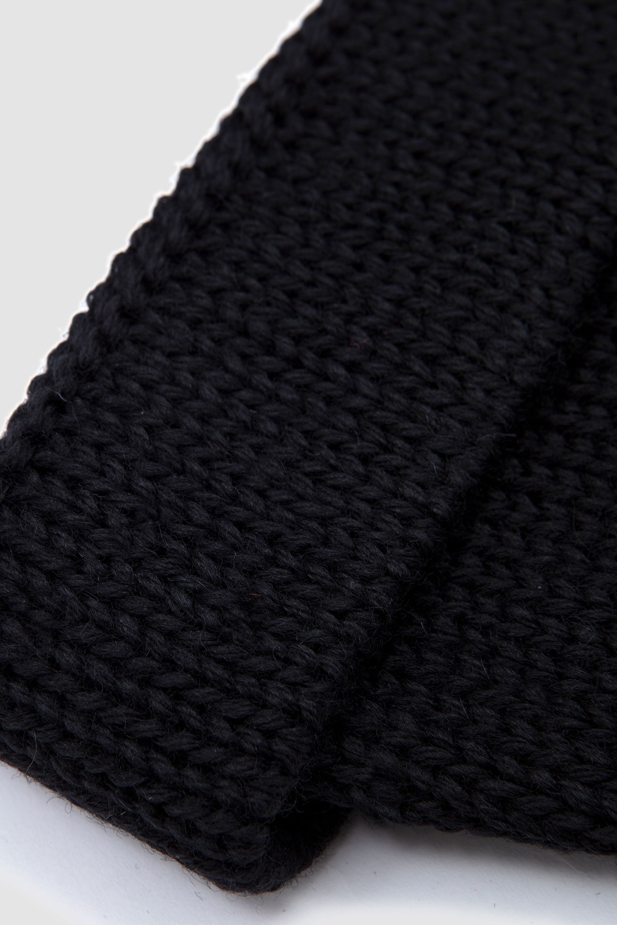 Short Watch Cap British Wool Black