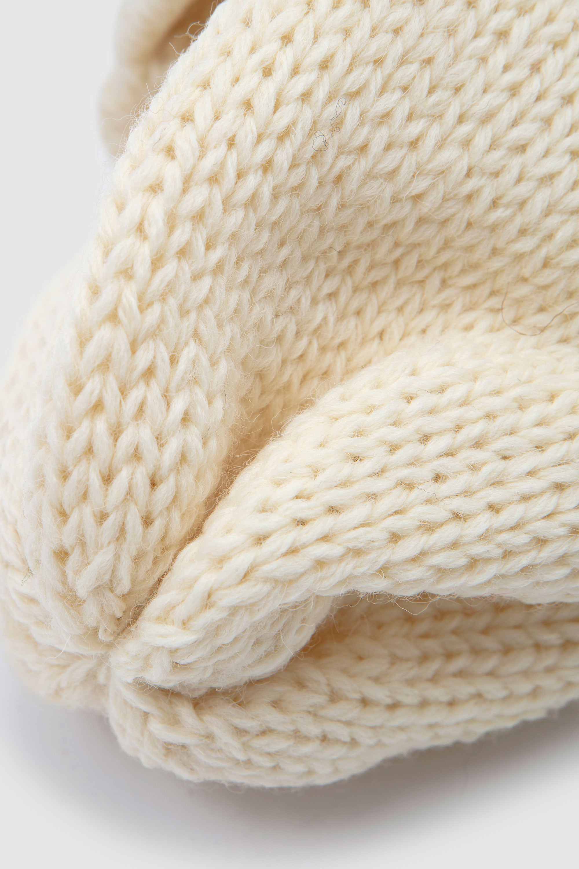 Short Watch Cap British Wool Ecru