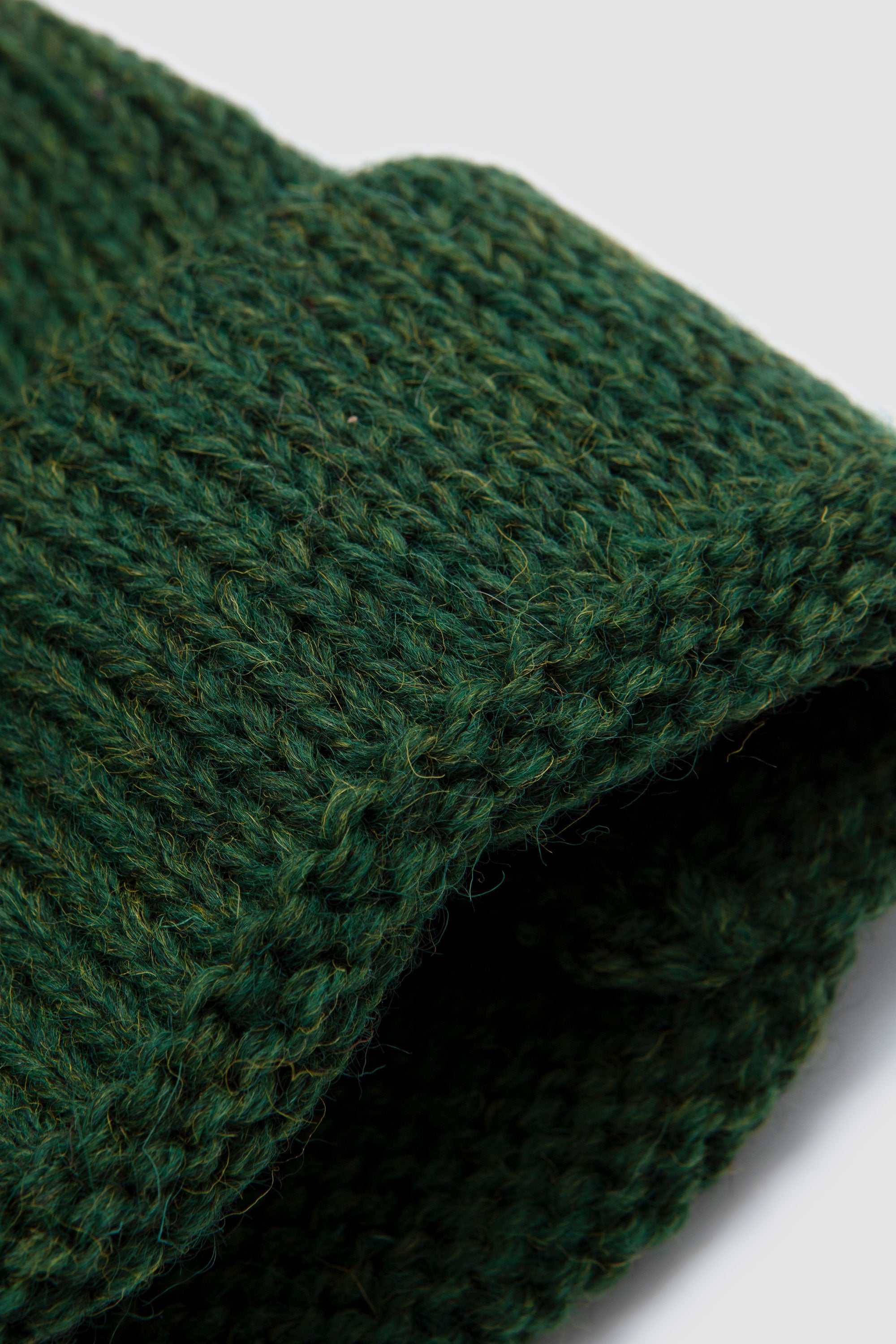 Short Watch Cap British Wool Green