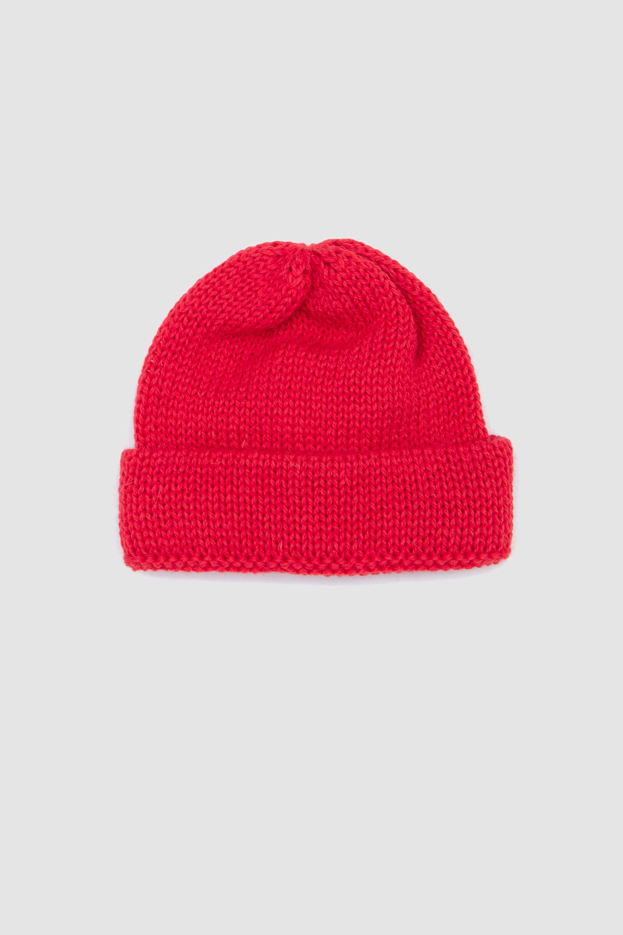 Short Watch Cap British Wool Red_1