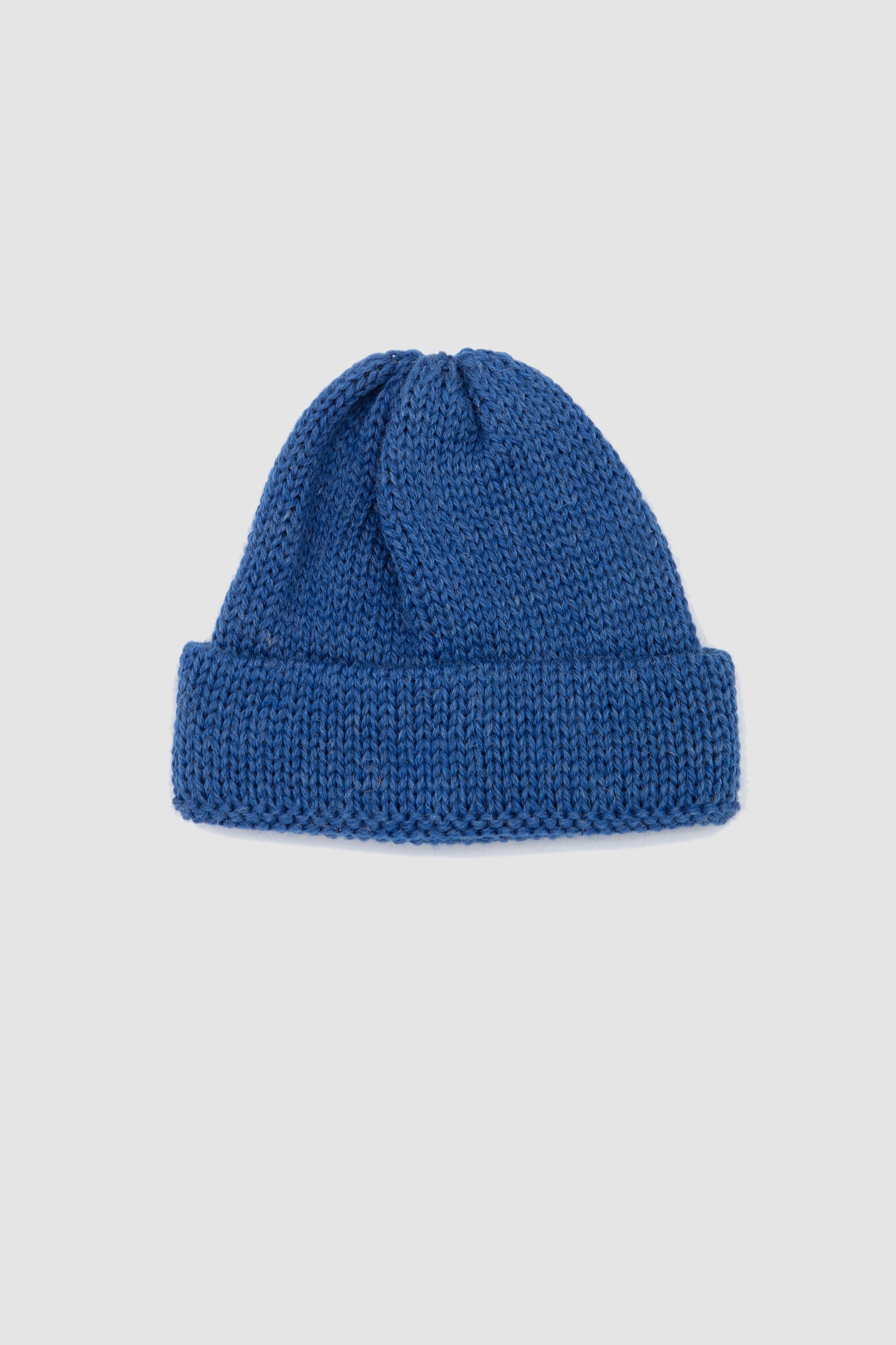 Short Watch Cap British Wool Work Blue_1