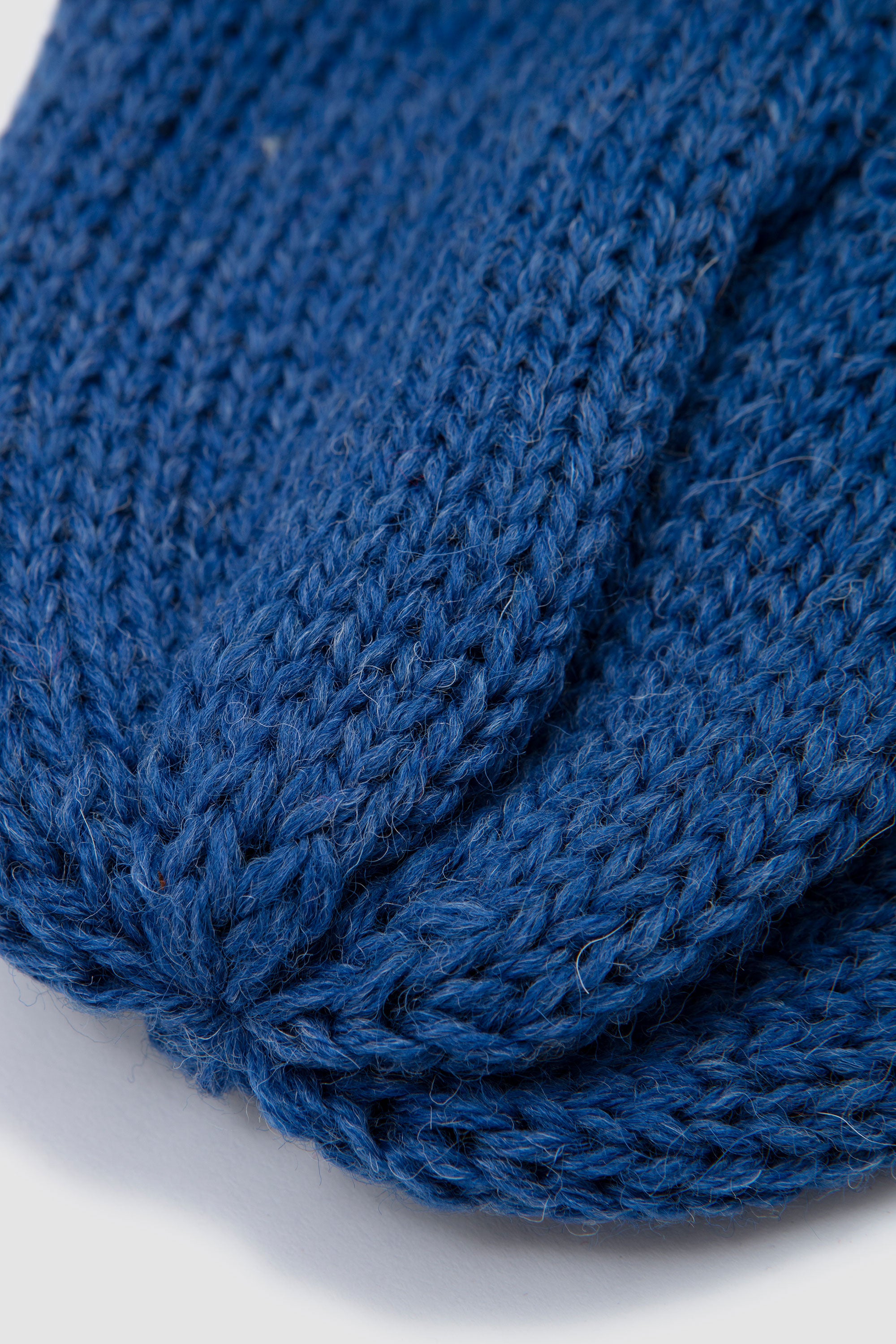 Short Watch Cap British Wool Work Blue