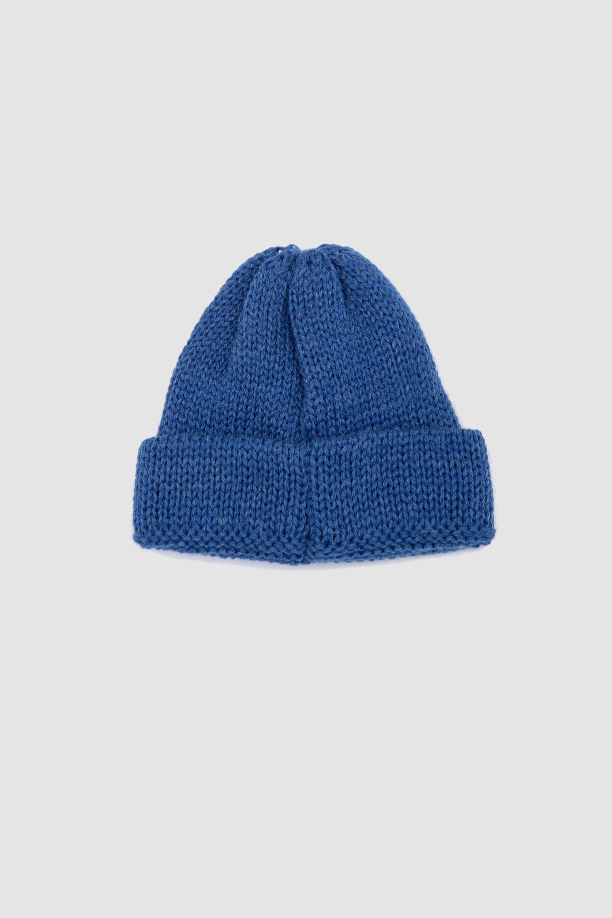 Short Watch Cap British Wool Work Blue_4