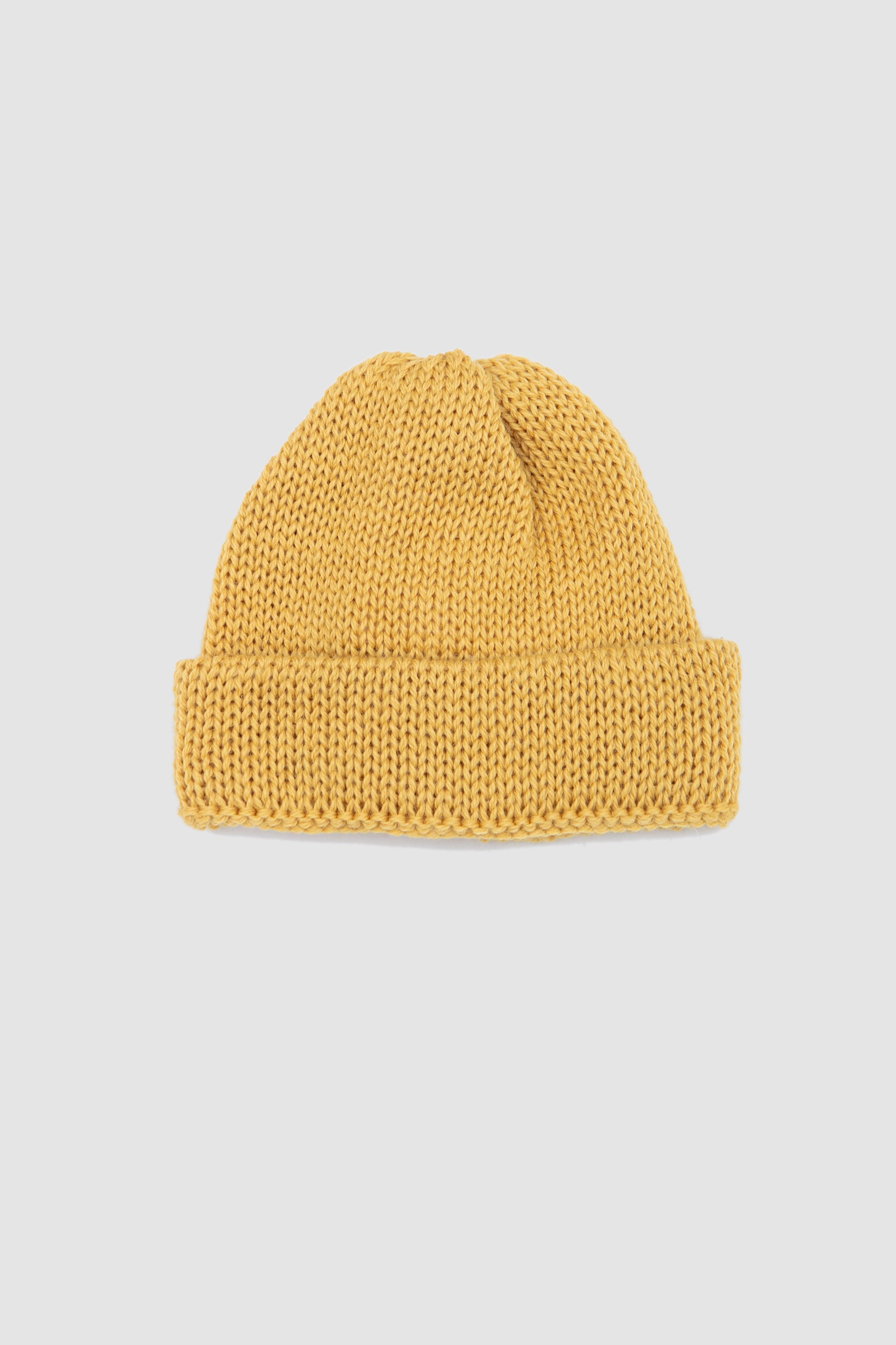 Short Watch Cap British Wool Yellow_1