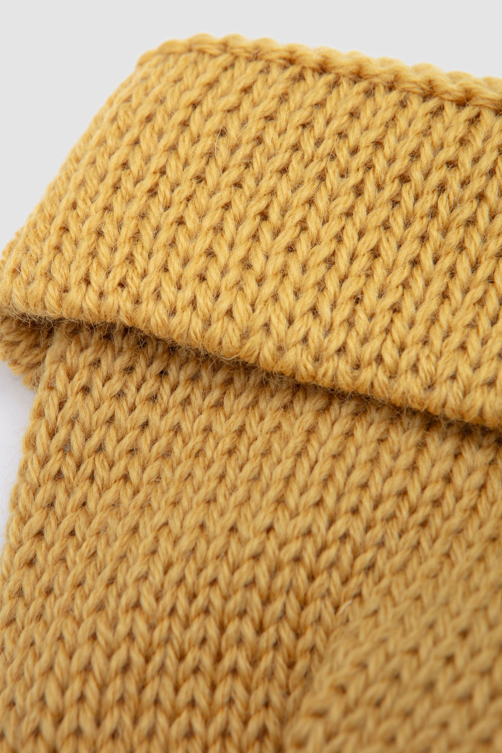 Short Watch Cap British Wool Yellow