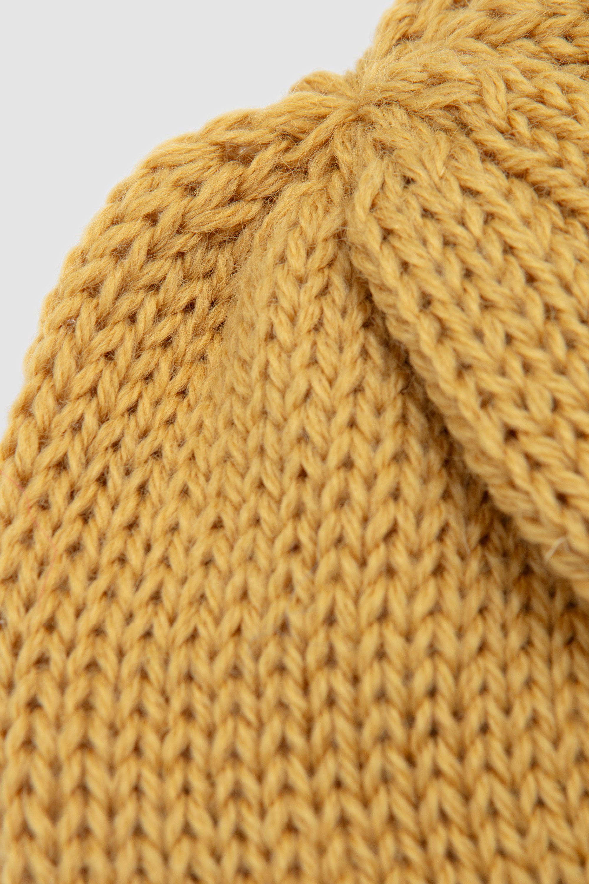 Short Watch Cap British Wool Yellow