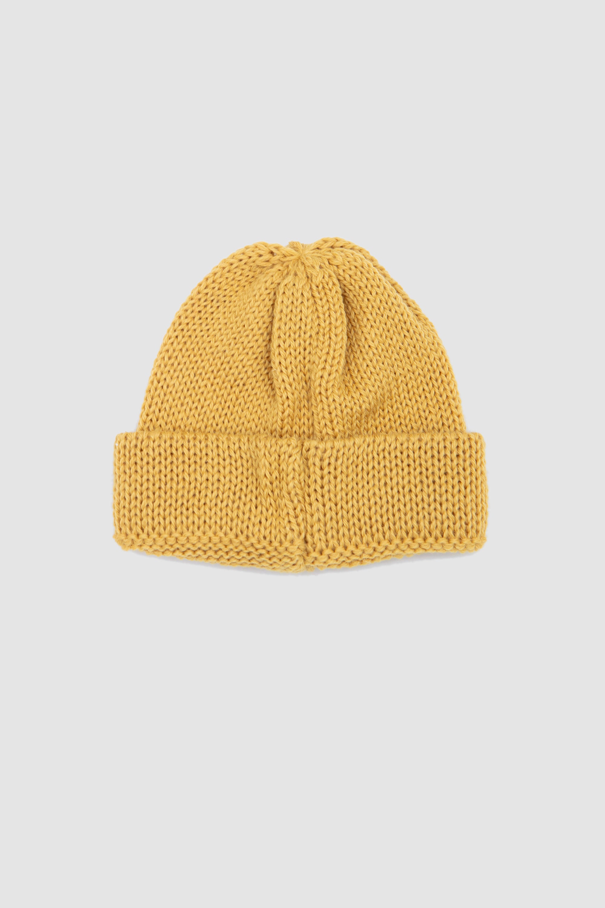 Short Watch Cap British Wool Yellow_4
