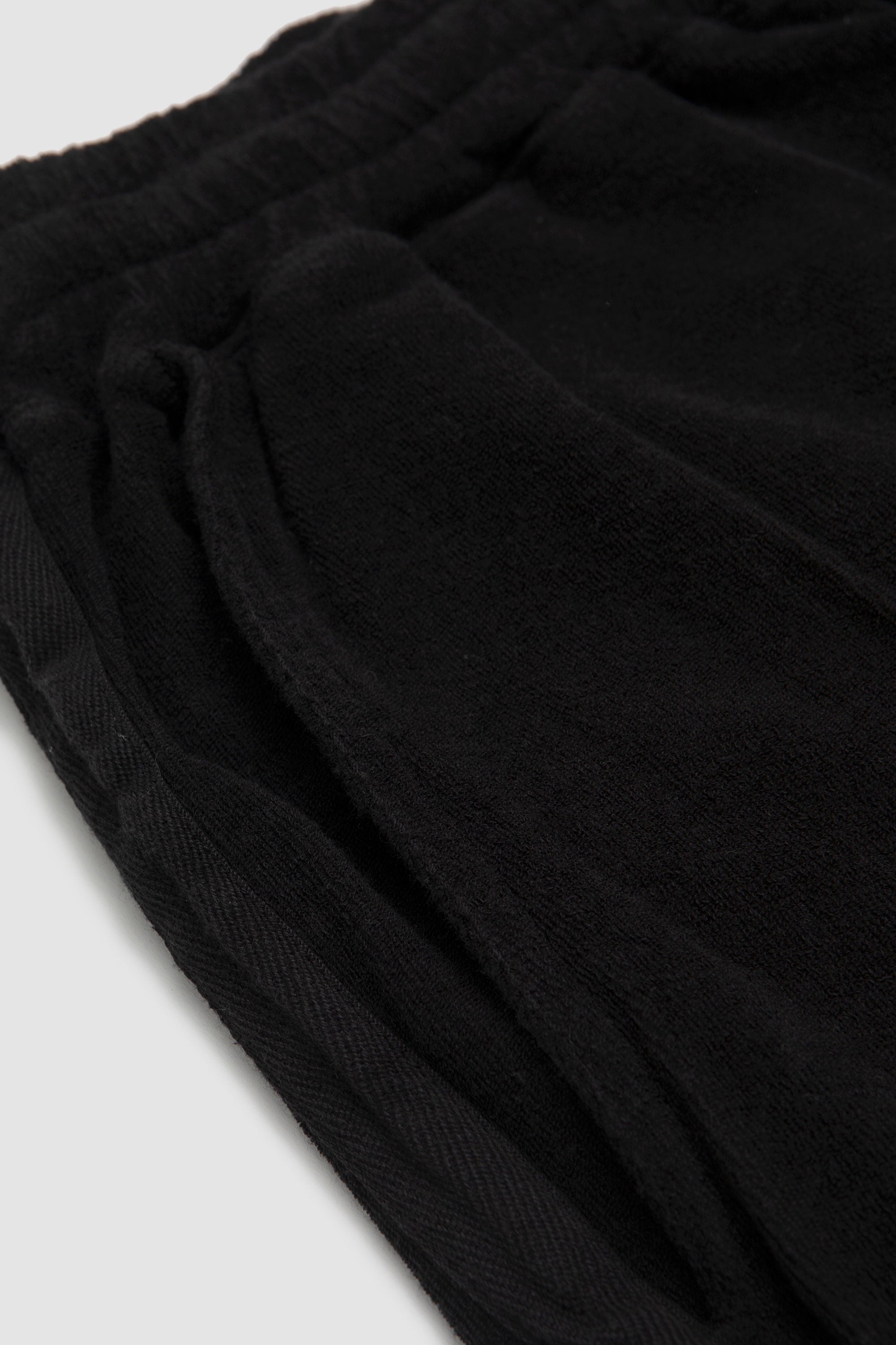 Simple Short Light Weight Terry Black