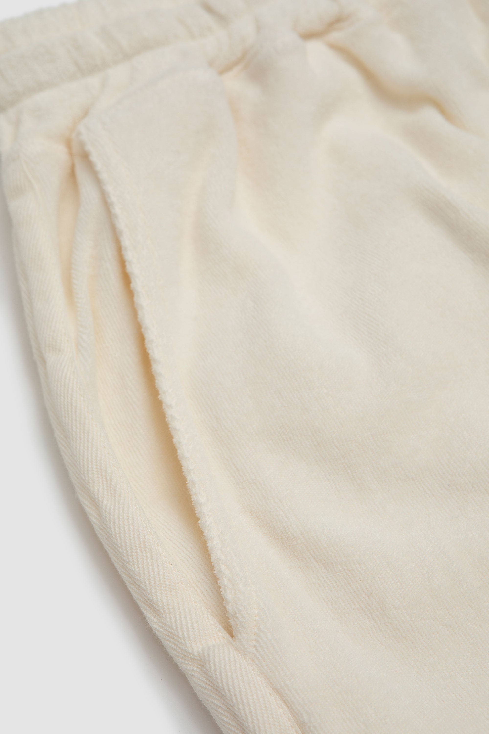 Simple Short Light Weight Terry Ecru