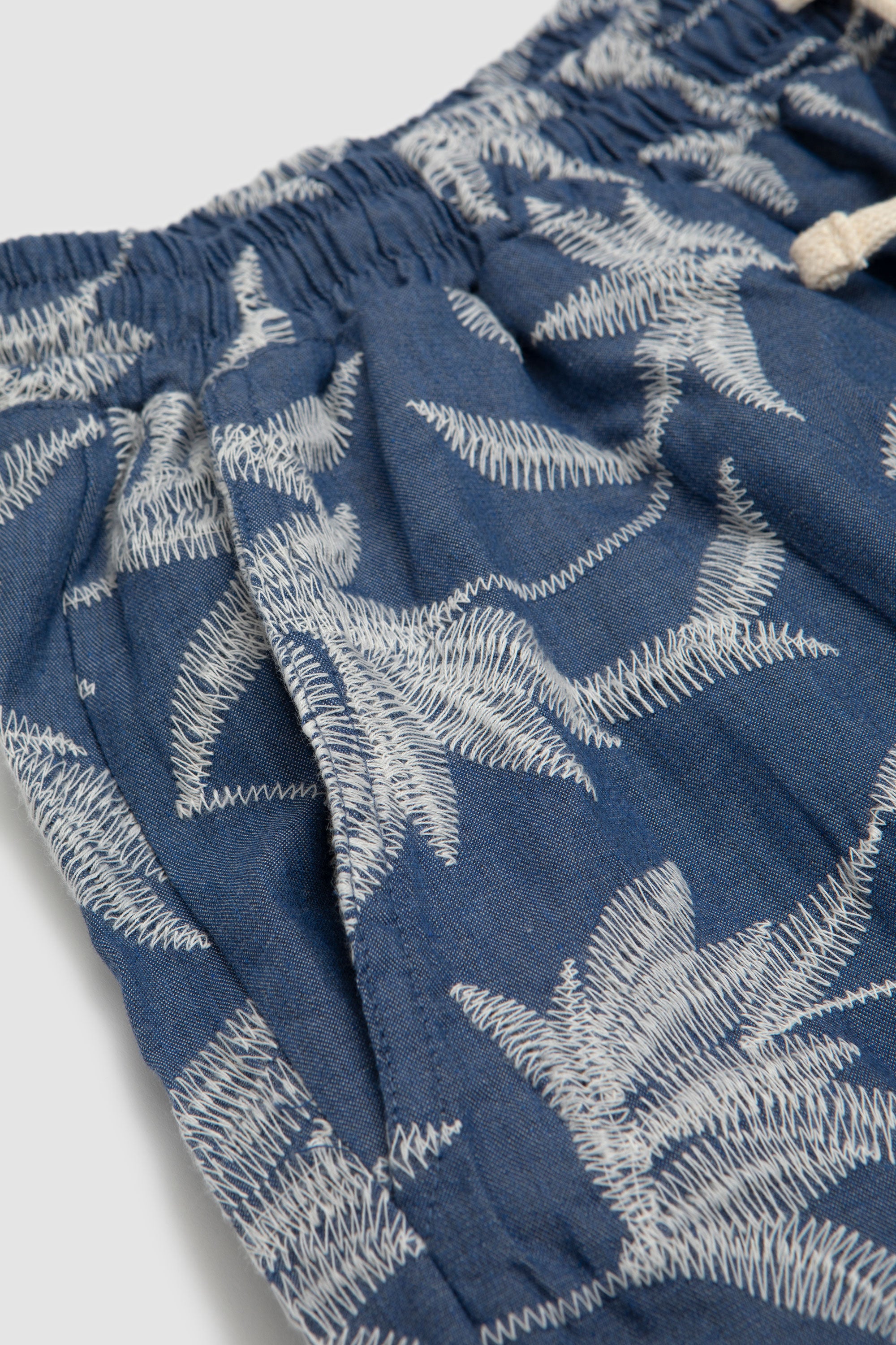 Simple Short Summer Jungle Cotton Indigo
