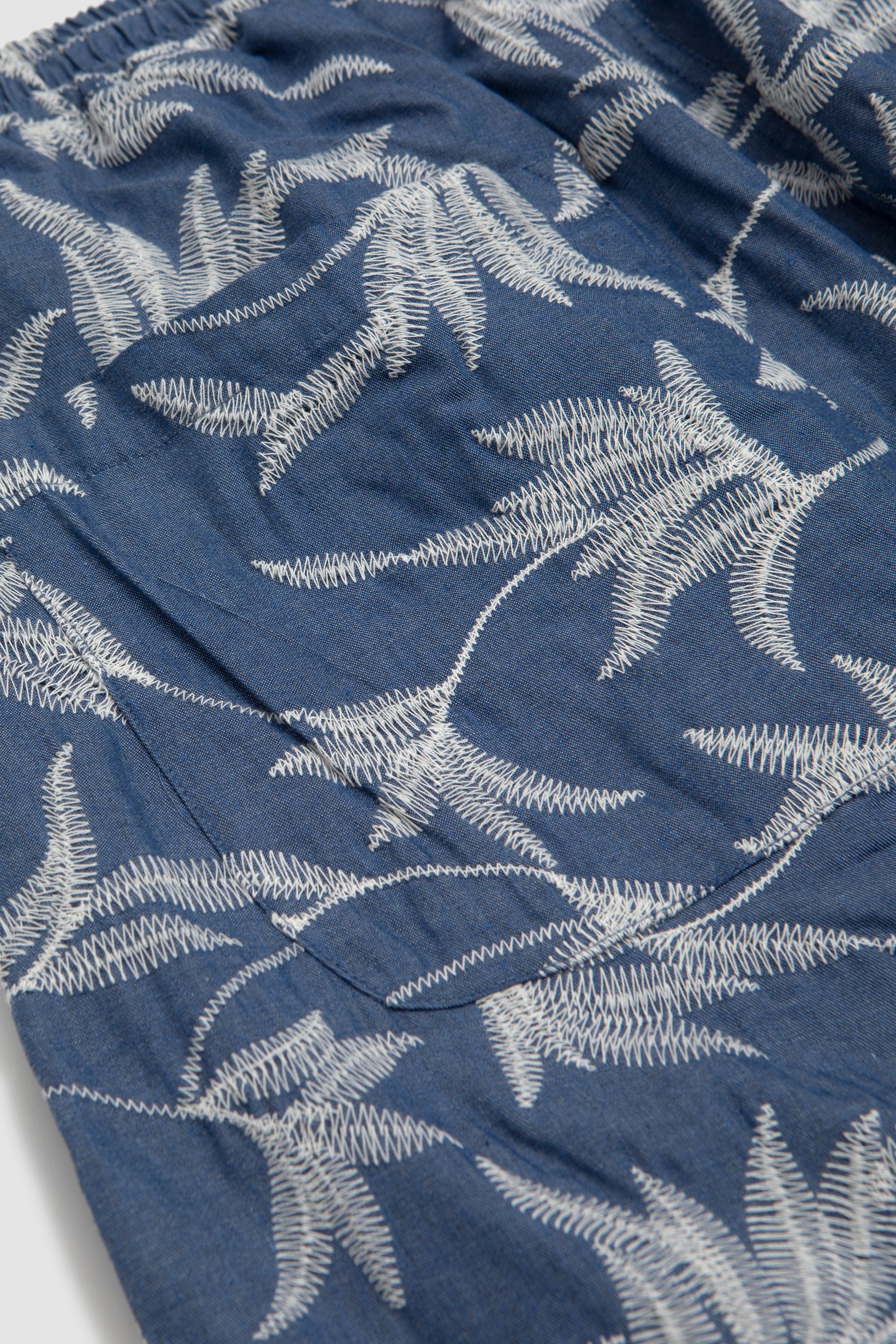 Simple Short Summer Jungle Cotton Indigo