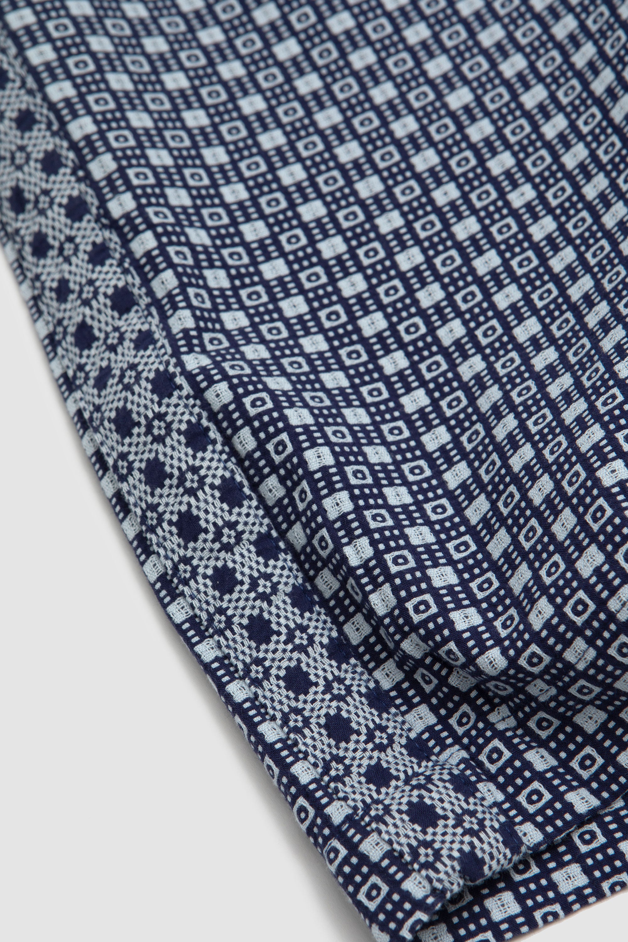 Simple Short Tile 3 Cotton Navy