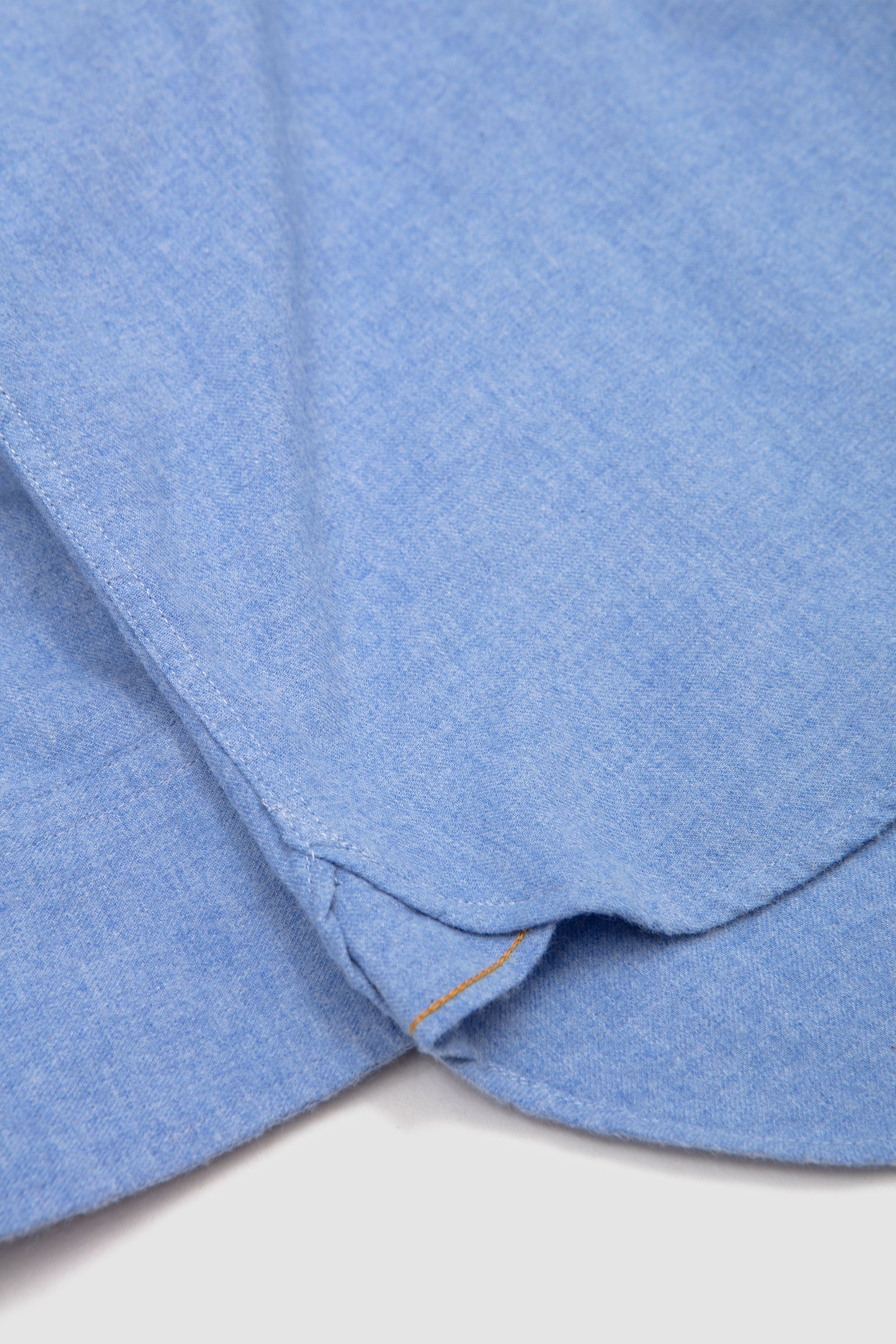 Square Pocket Shirt Brushed Flannel Blue_3