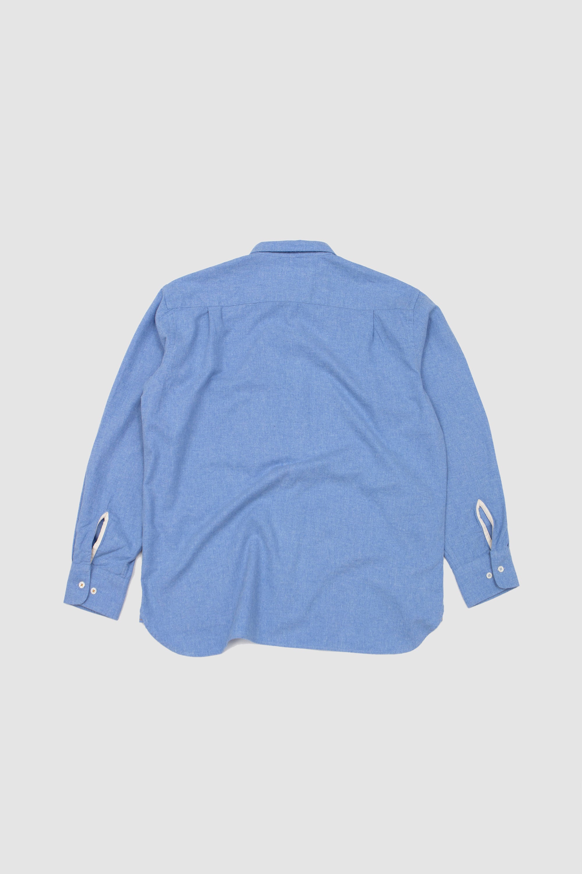 Square Pocket Shirt Brushed Flannel Blue_4