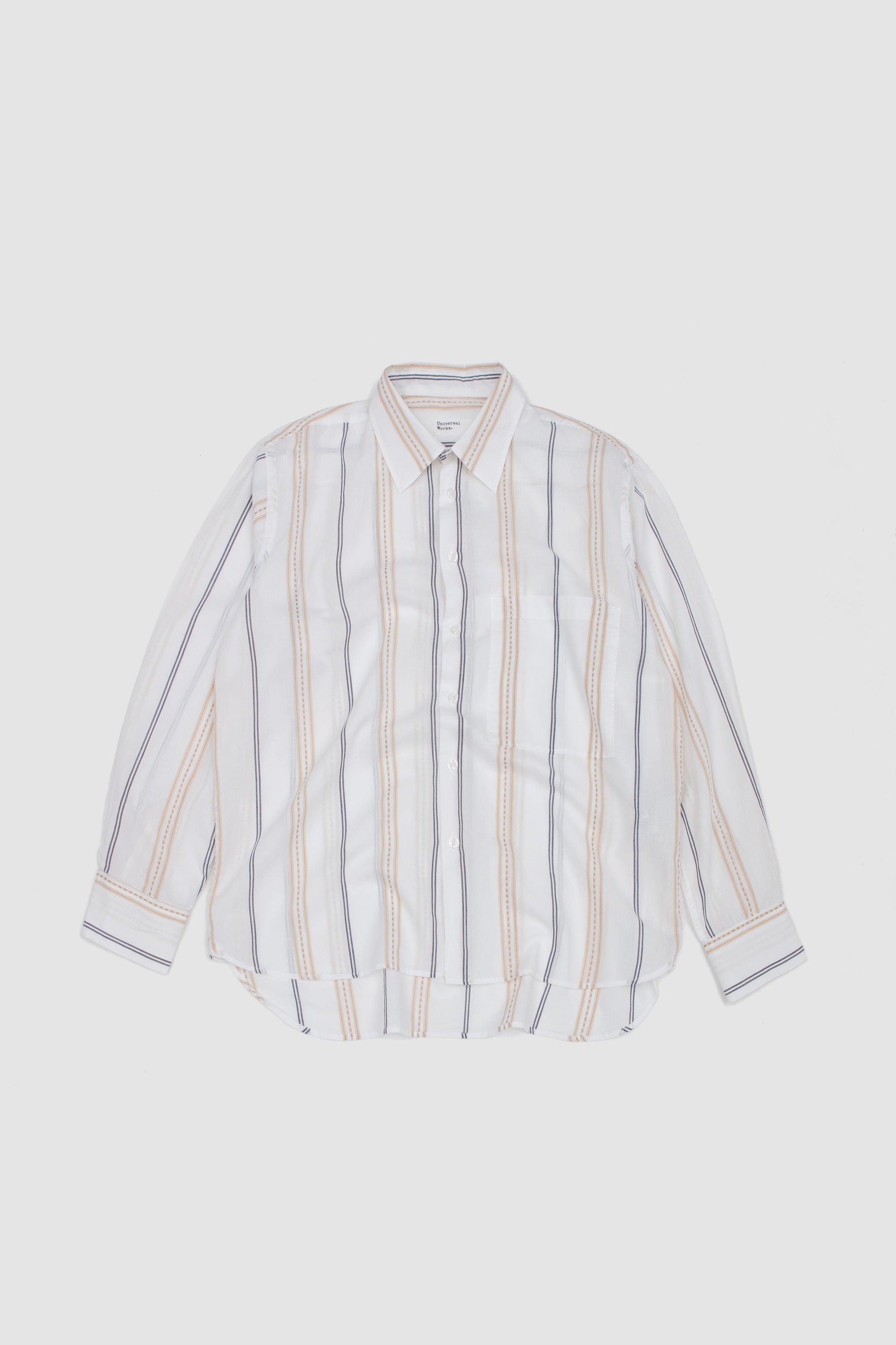 Square Pocket Shirt Hendrix Stripe Ecru/ Navy/ Sand_1