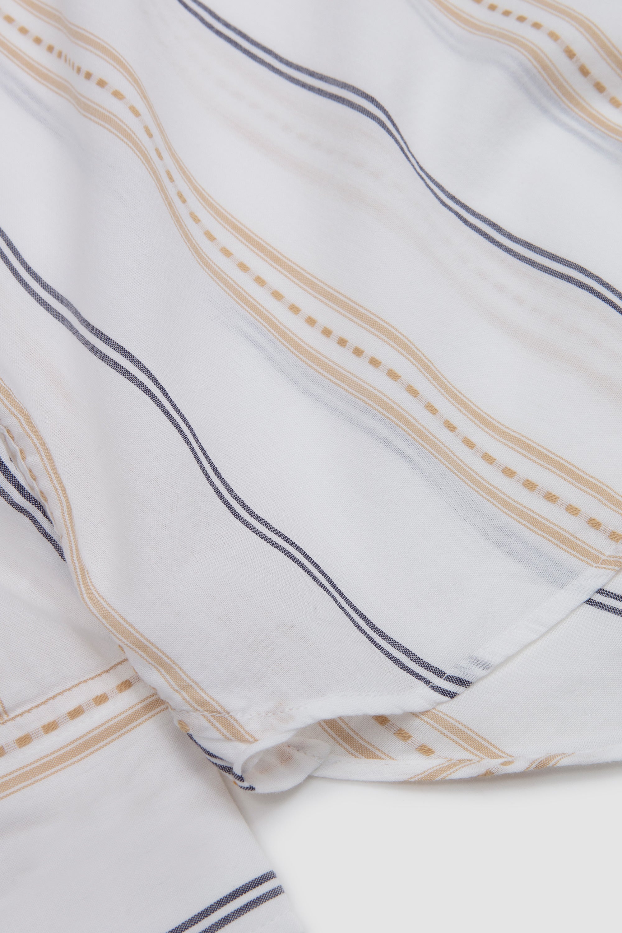 Square Pocket Shirt Hendrix Stripe Ecru/ Navy/ Sand_3