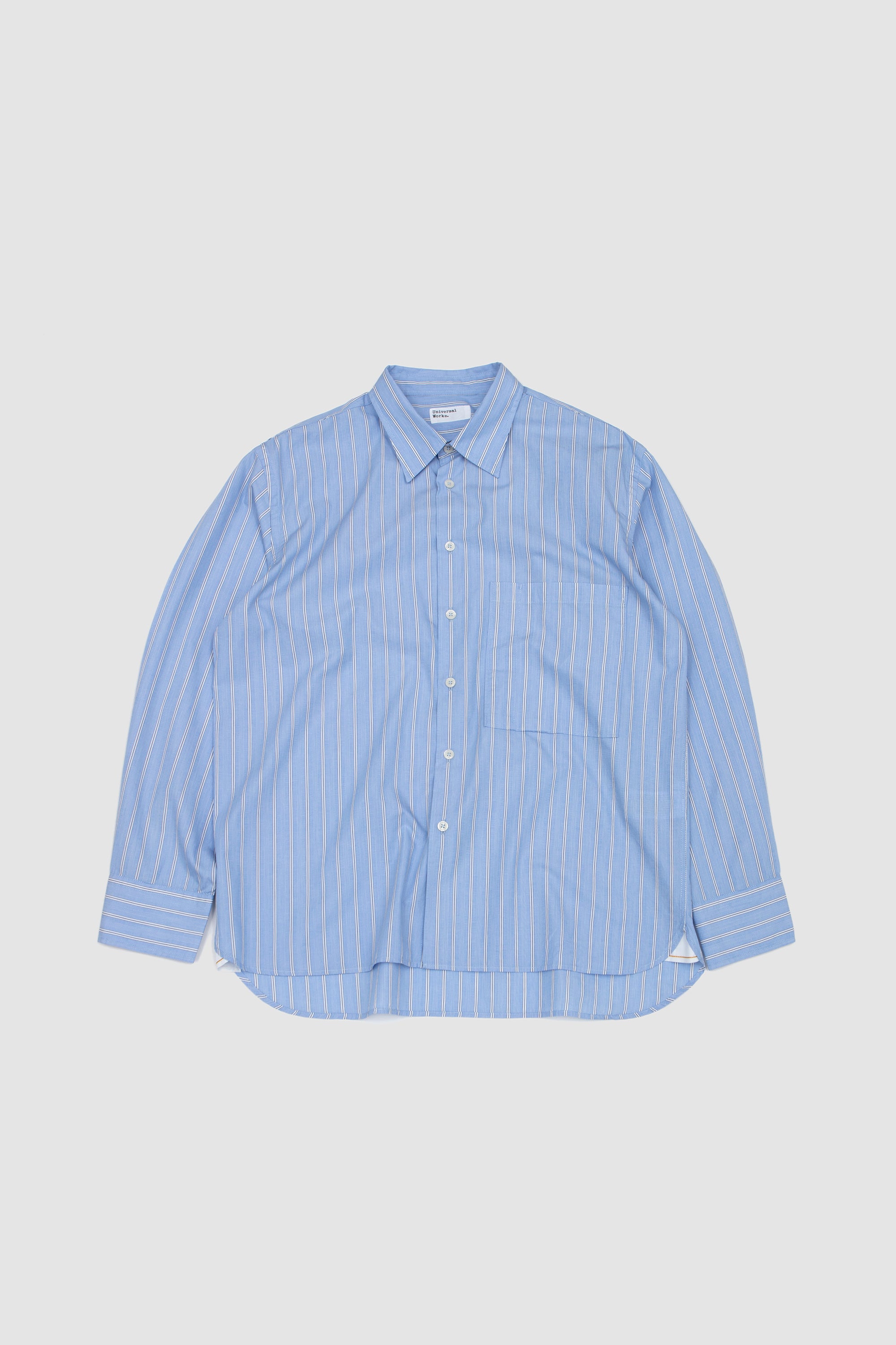 Square Pocket Shirt Mc Stripe Blue