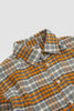SPORTIVO STORE_Square Pocket Shirt Plaid Grey/Orange_3