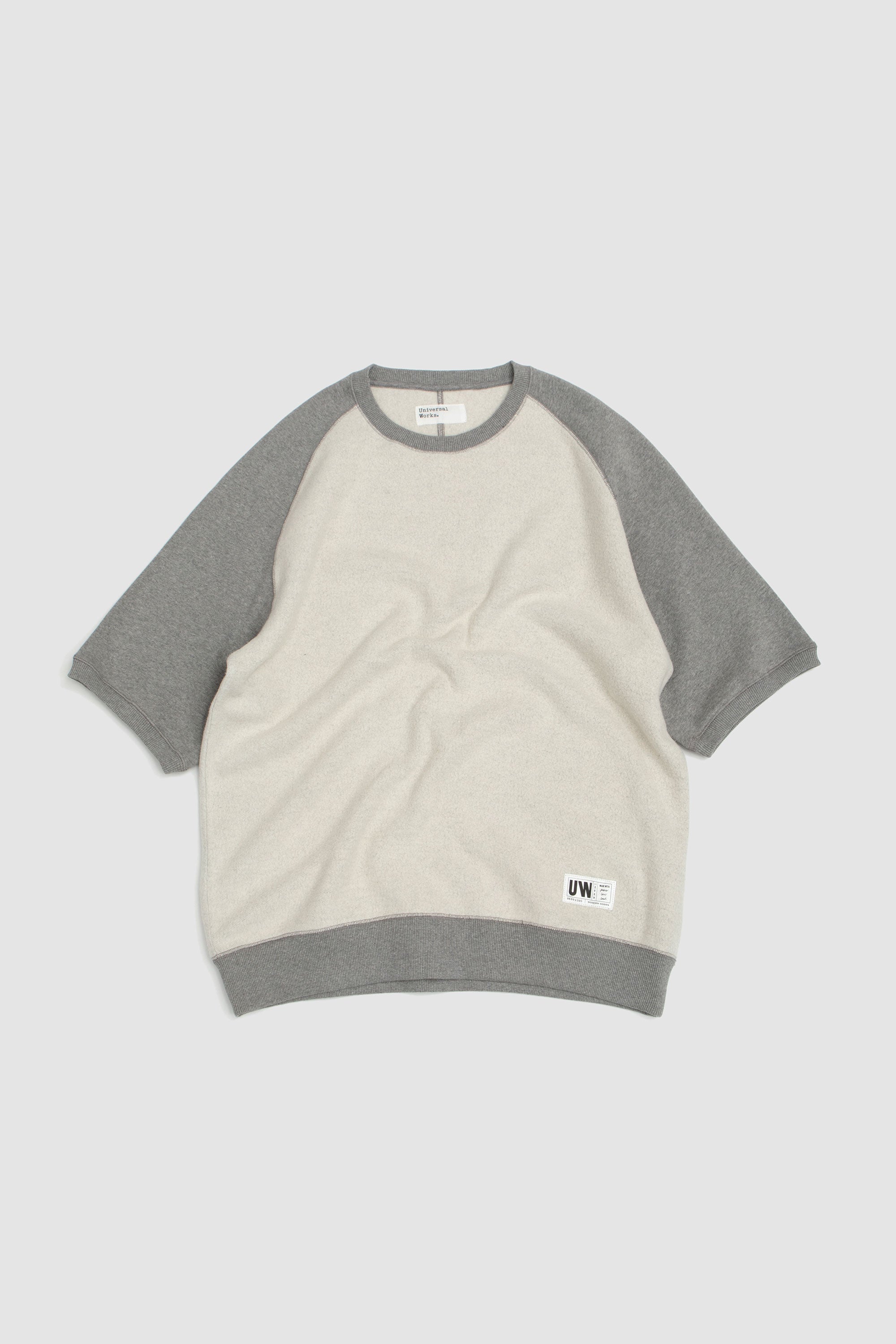 SS Crew Brush Back Sweat Grey Marl