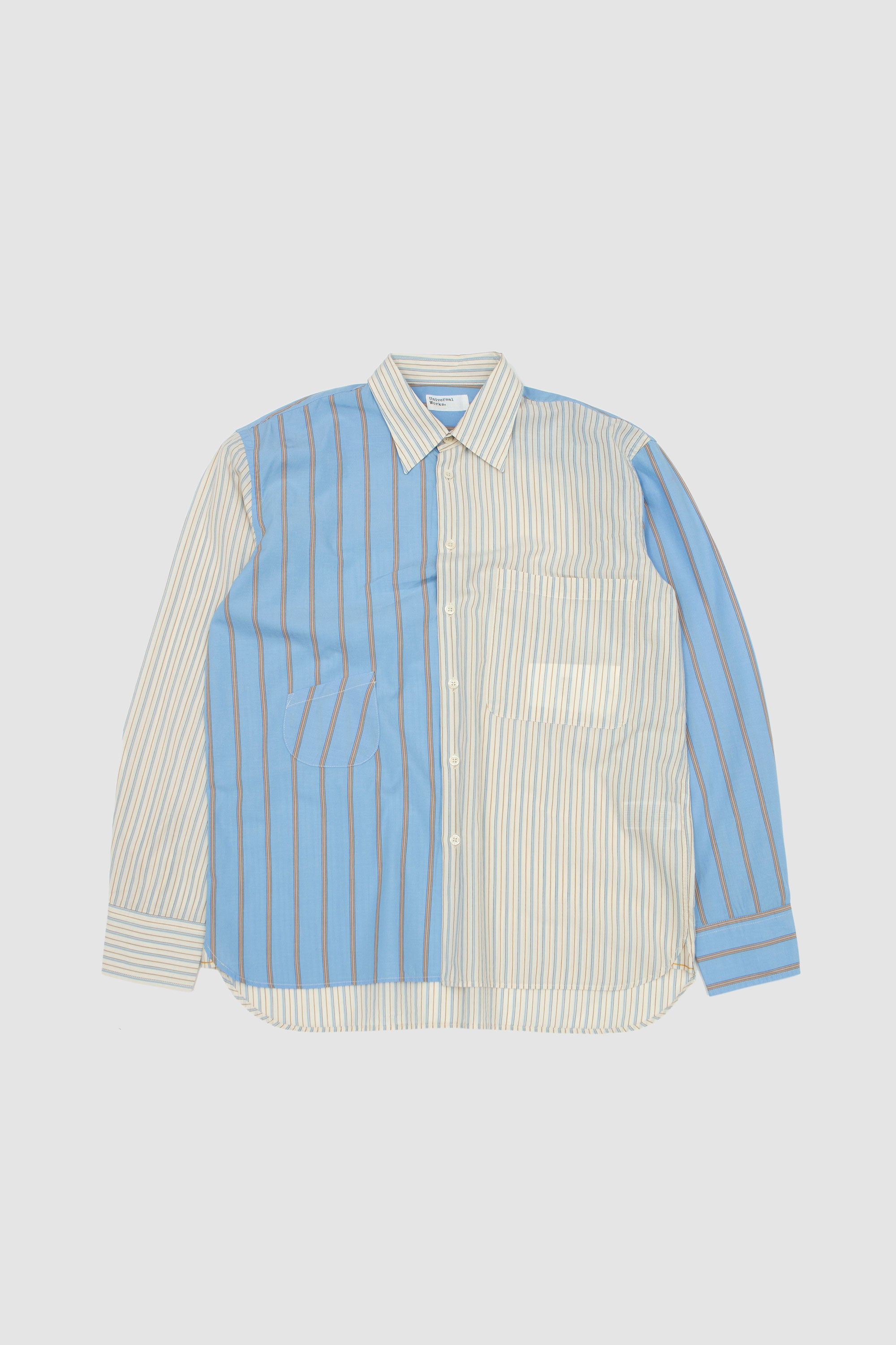 Station Shirt Pop Stripe Mix Ecru/ Blue Mix
