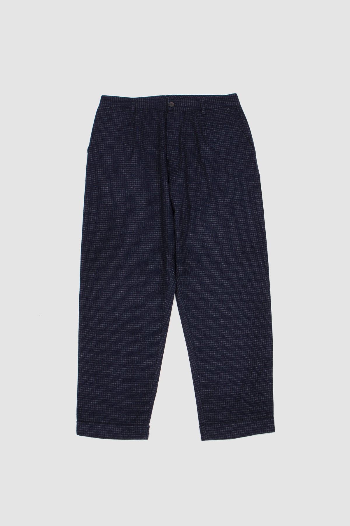 Super Chino Bobby Wool Mix Navy Check